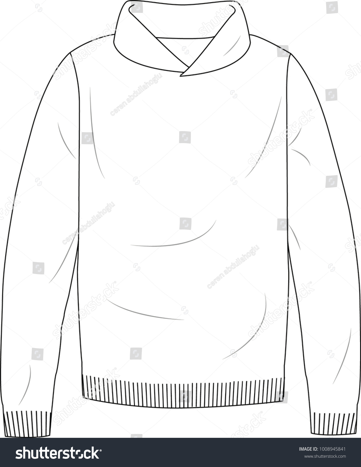 Basic Pullover Vector Stock Vector (Royalty Free) 1008945841 | Shutterstock