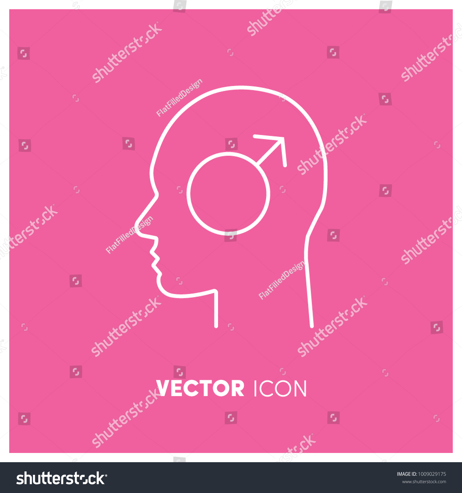 Thinking Sex Head Vector Icon Illustration Stock Vector Royalty Free 1009029175 Shutterstock