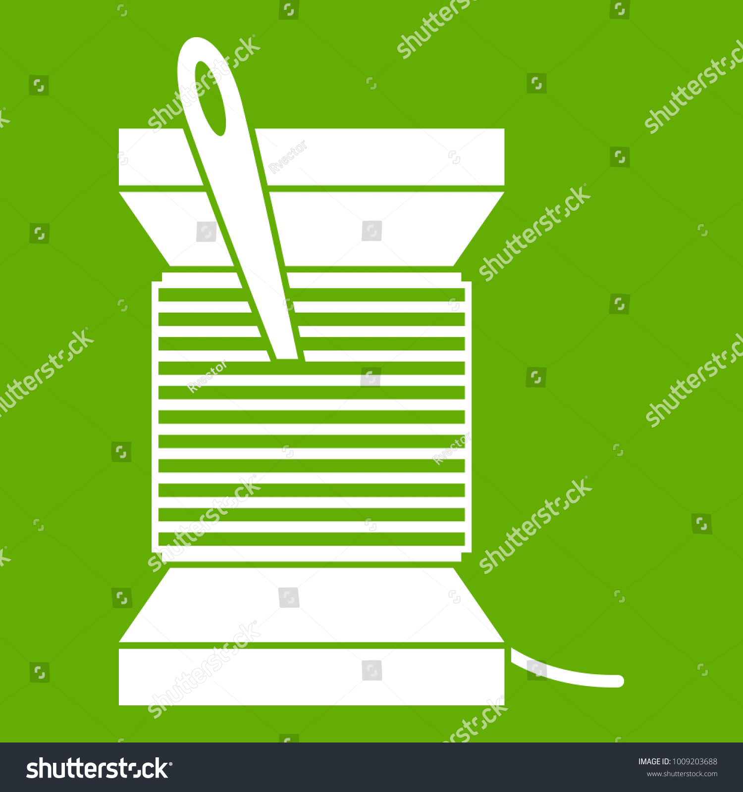 Needle Thread Icon White Isolated On Stock Vector Royalty Free 1009203688 Shutterstock 8629