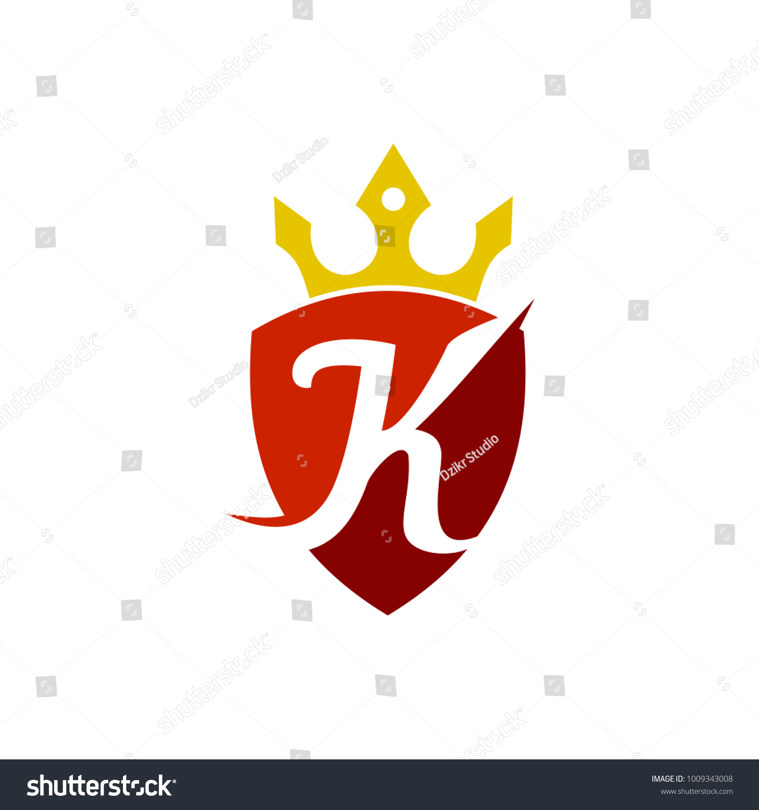 King Shield Logo Stock Vector (Royalty Free) 1009343008 | Shutterstock