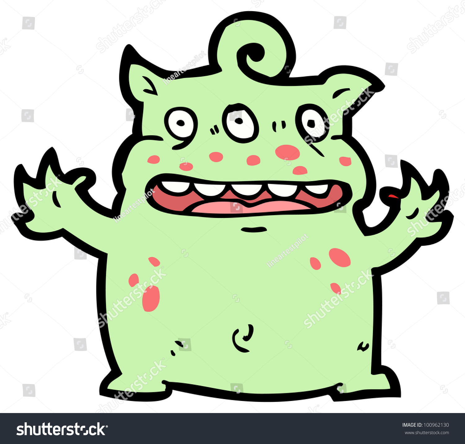 Cartoon Little Monster Stock Illustration 100962130 | Shutterstock