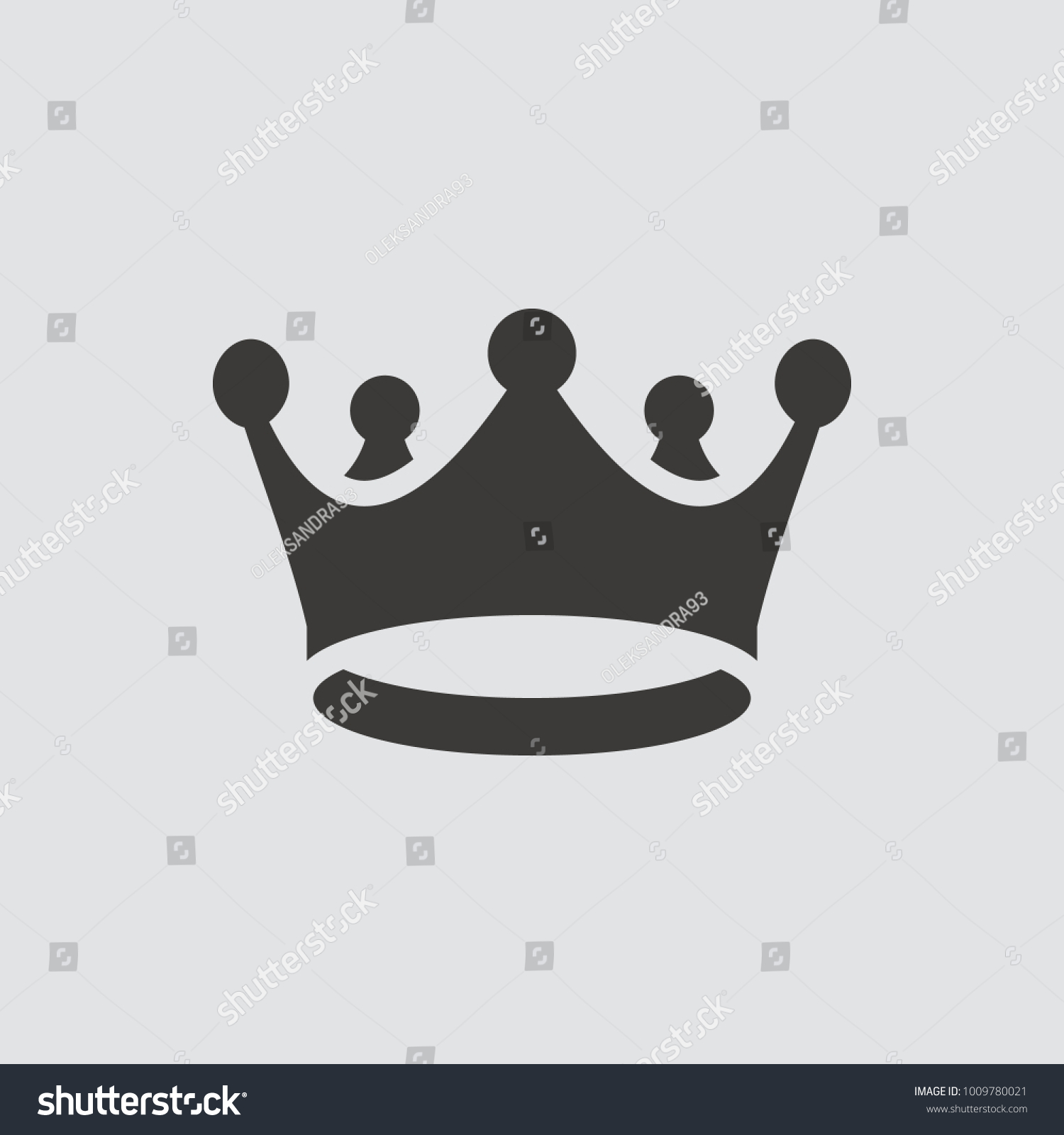 Crown Icon Vector Illustration Stock Vector (Royalty Free) 1009780021 ...