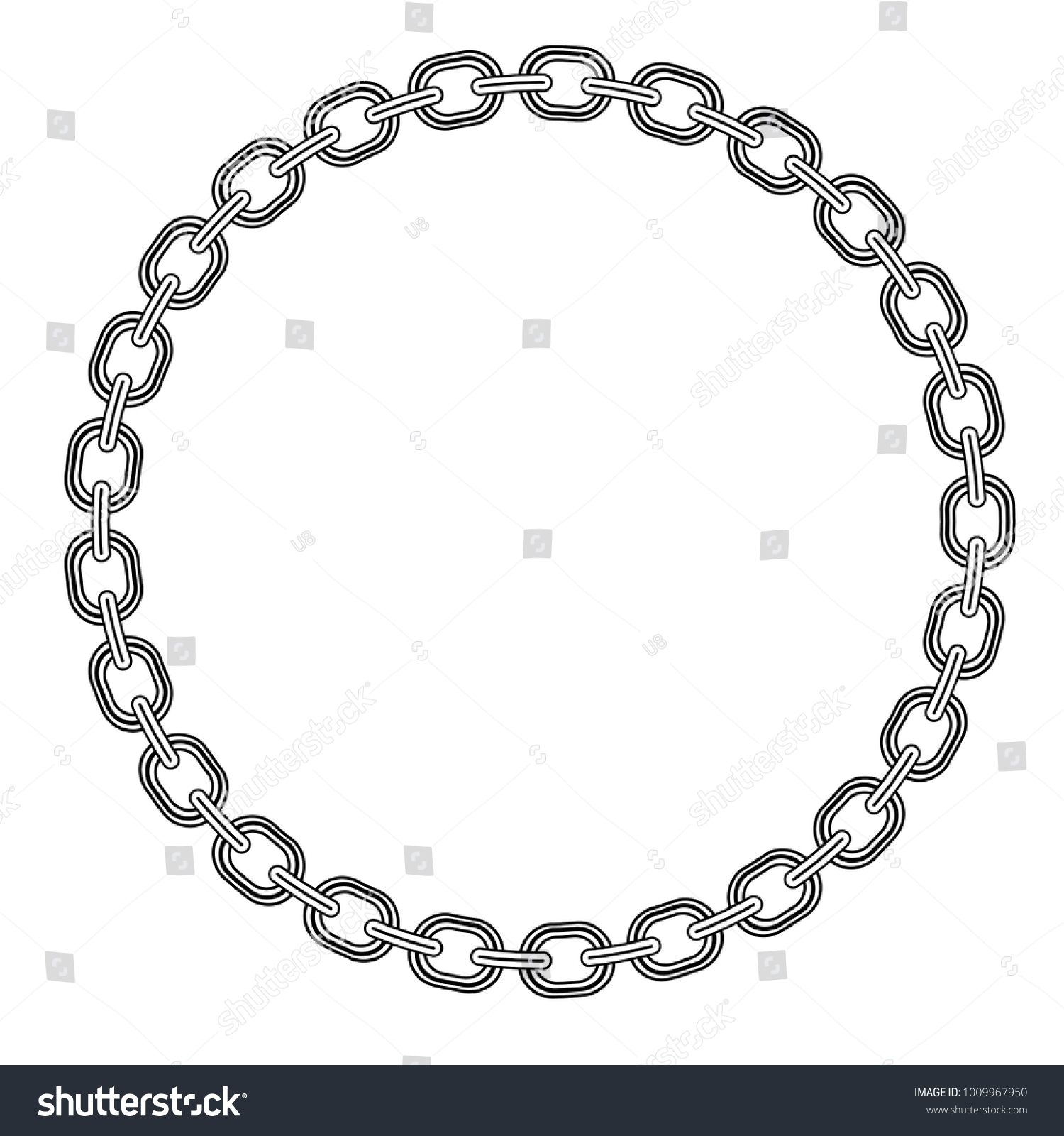 Shapes Chains On White Background Stock Vector (Royalty Free ...