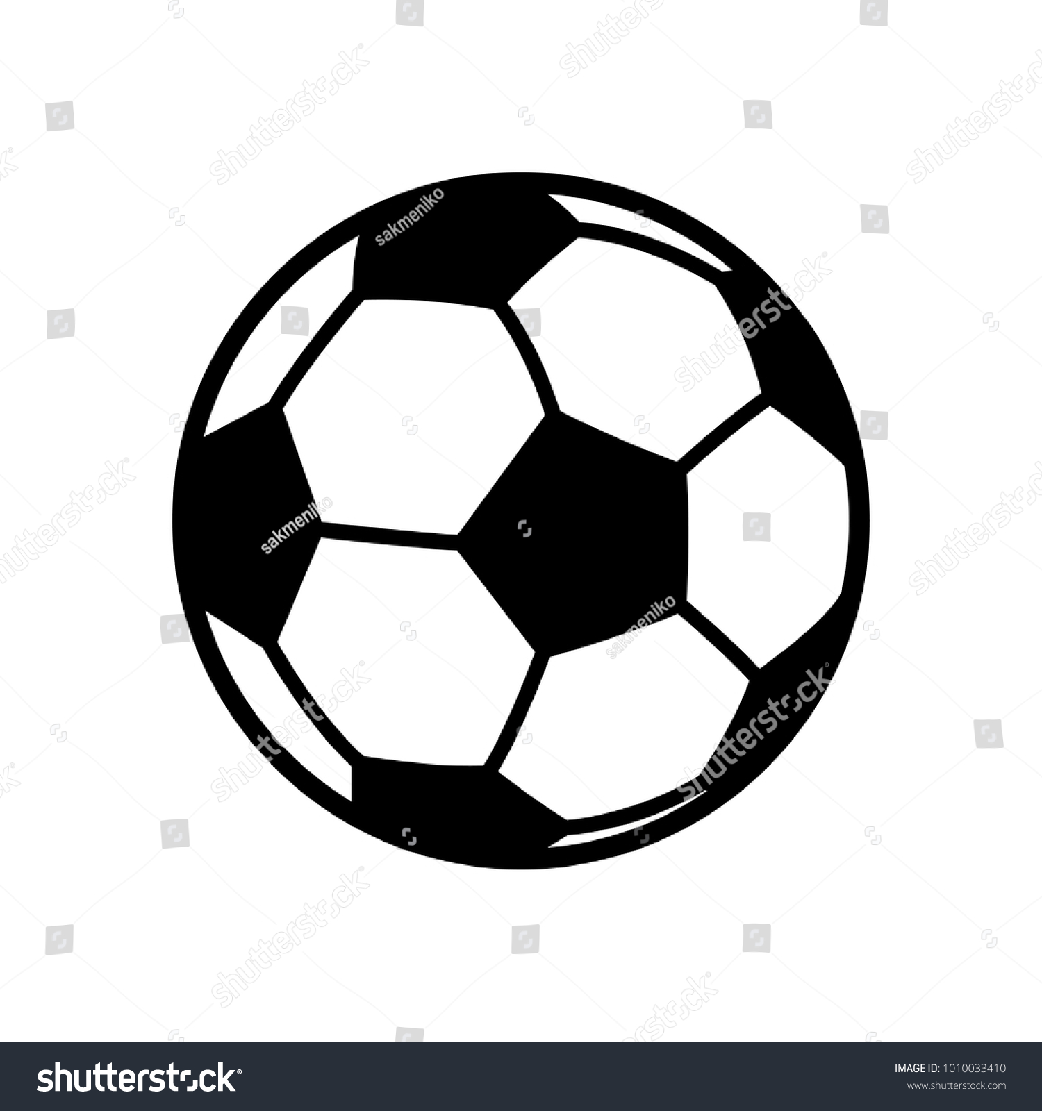 Soccer Ball Icon Vector Stock Vector (Royalty Free) 1010033410 ...