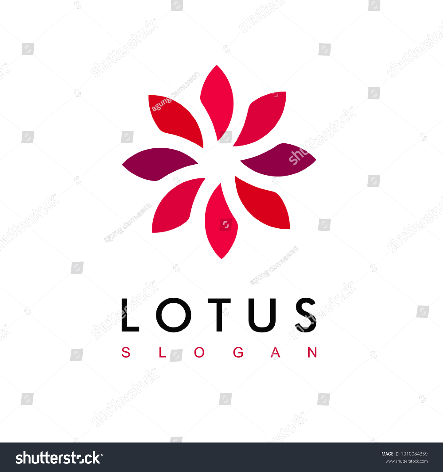 Beauty Circle Ornament Flower Logo Design Stock Vector Royalty Free