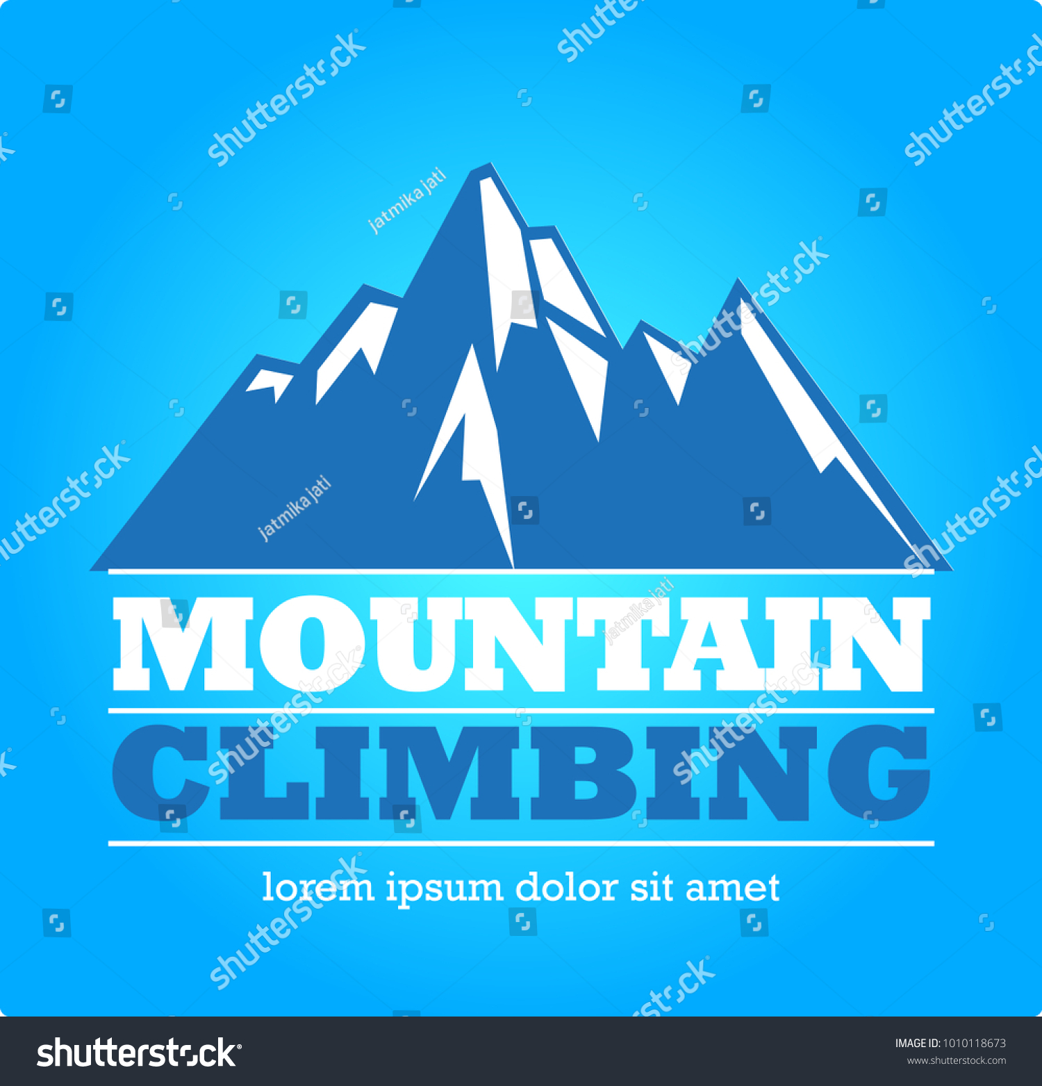 Vector Abstract Mountain Climbing Symbol Stock Vector (Royalty Free