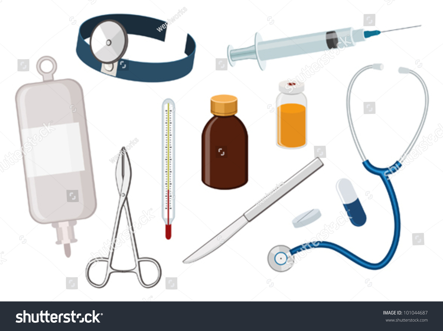 Медицинские инструменты иллюстрация
