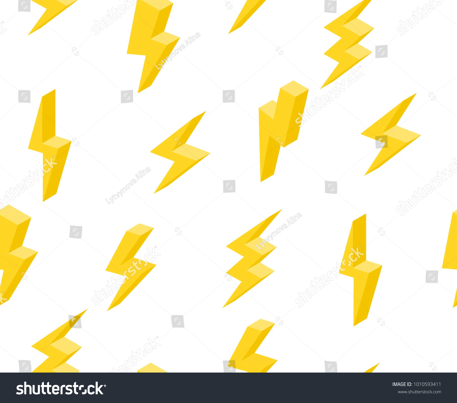 Set Lightning Isometric Seamless Texture On Stock Vector (Royalty Free ...