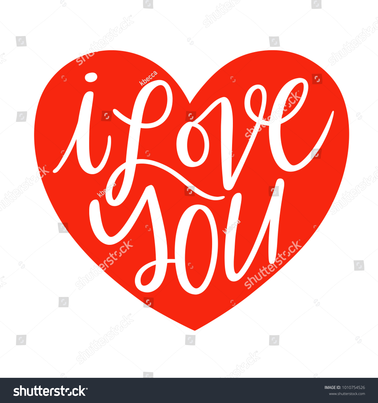 Bold Hand Lettered Vector Love You Stock Vector (Royalty Free ...