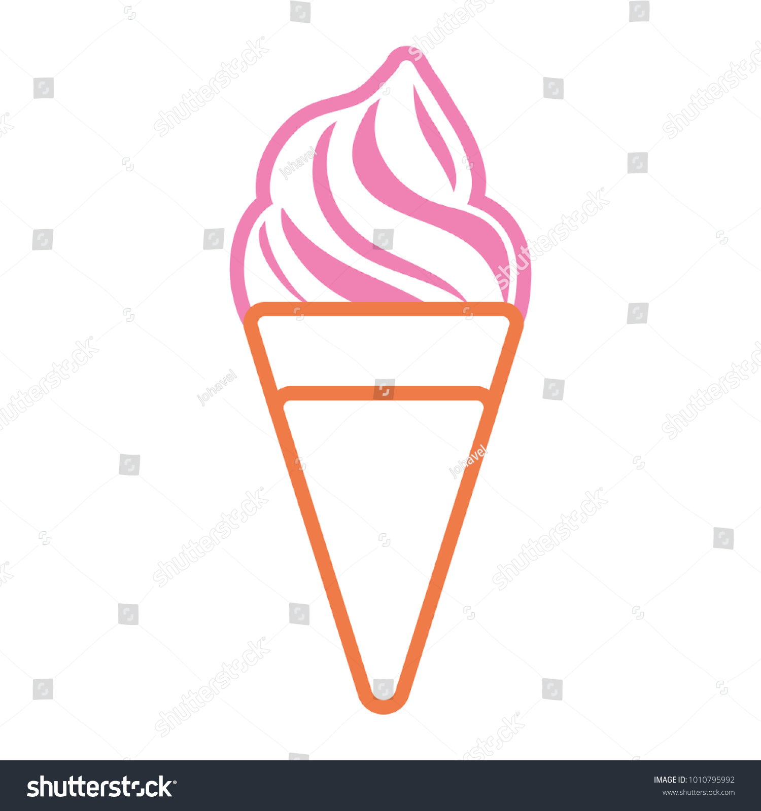 Ice Cream Cone Icon Stock Vector Royalty Free 1010795992 Shutterstock 0170