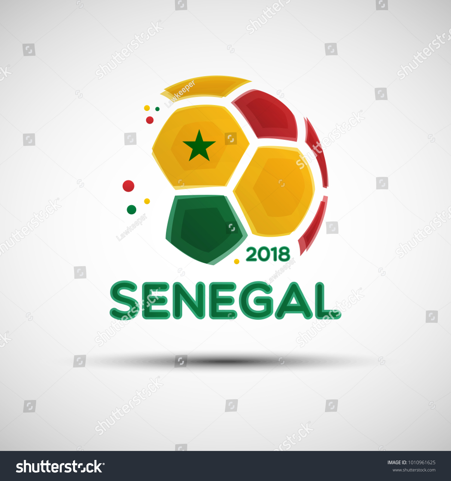 Football Championship Banner Flag Senegal Vector Stock Vector (Royalty ...