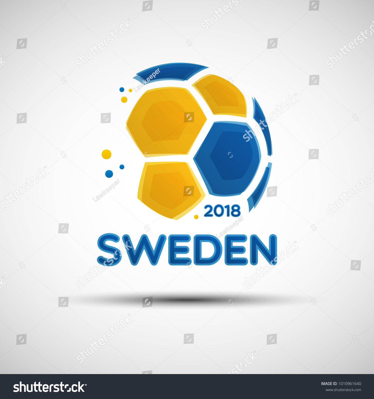 Football Championship Banner Flag Sweden Vector Stock Vector (Royalty ...