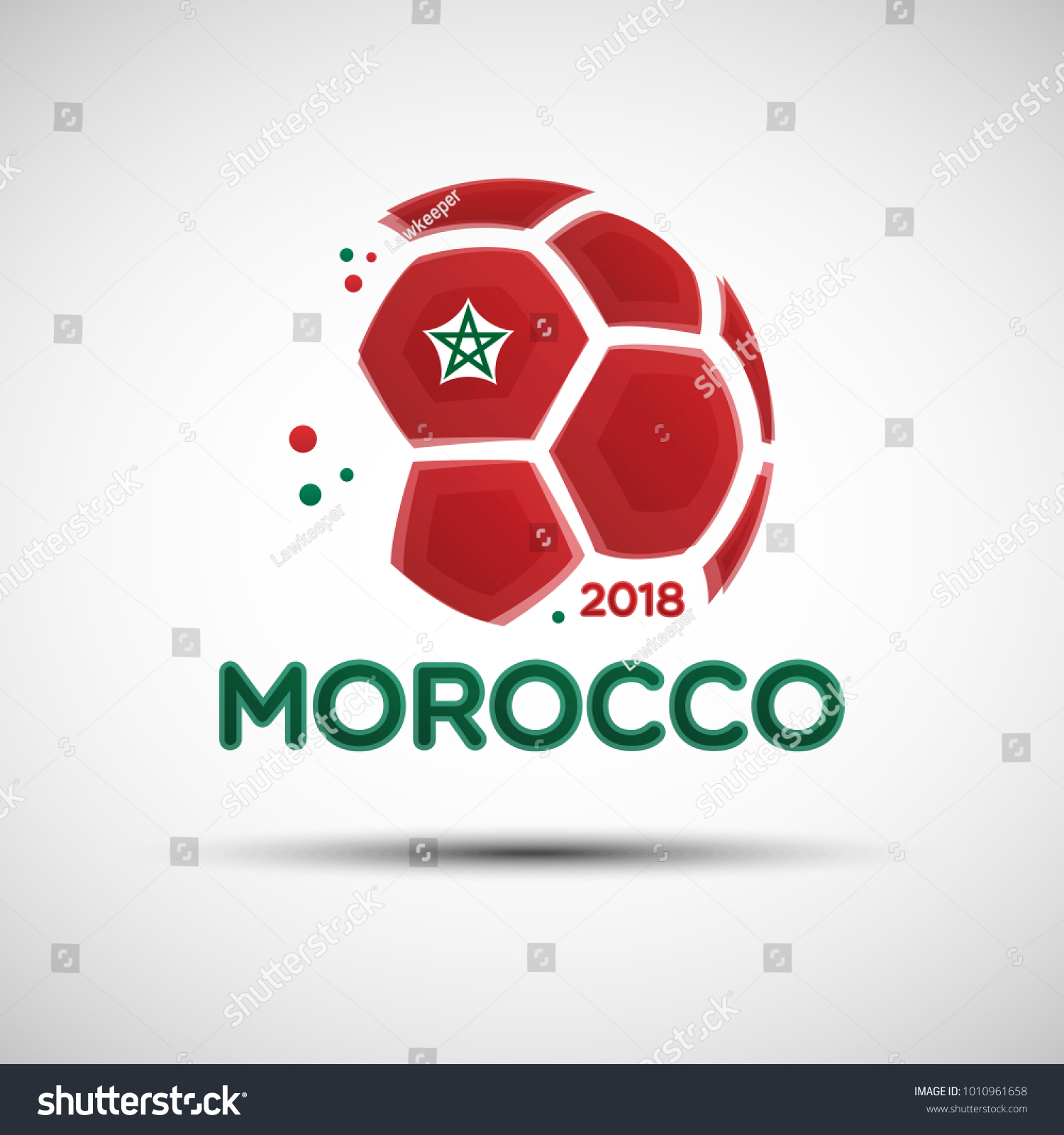 Football Championship Banner Flag Morocco Vector Stock Vector (Royalty ...