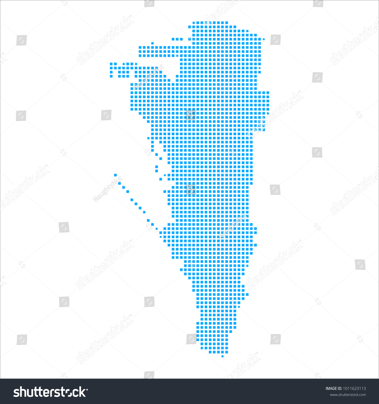 Pixel Mosaic Blue Dot Map On Stock Vector (Royalty Free) 1011623113 ...