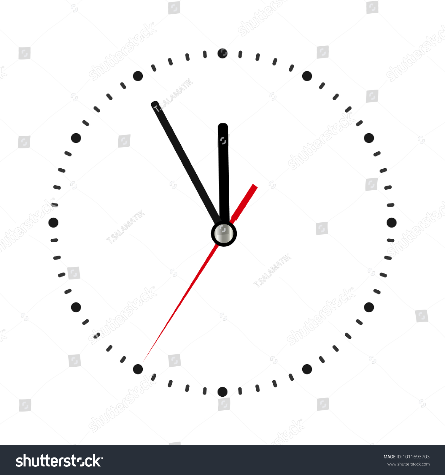 Classic Round Wall Clock Isolated On Stock Vector (Royalty Free ...