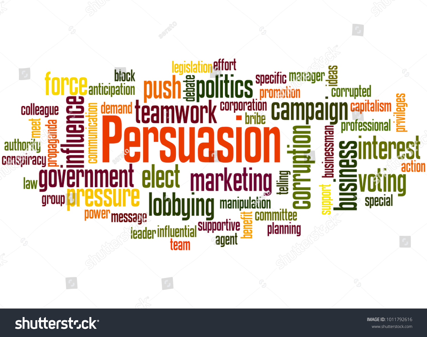 Persuasion Word Cloud Concept On White Stock Illustration 1011792616 ...