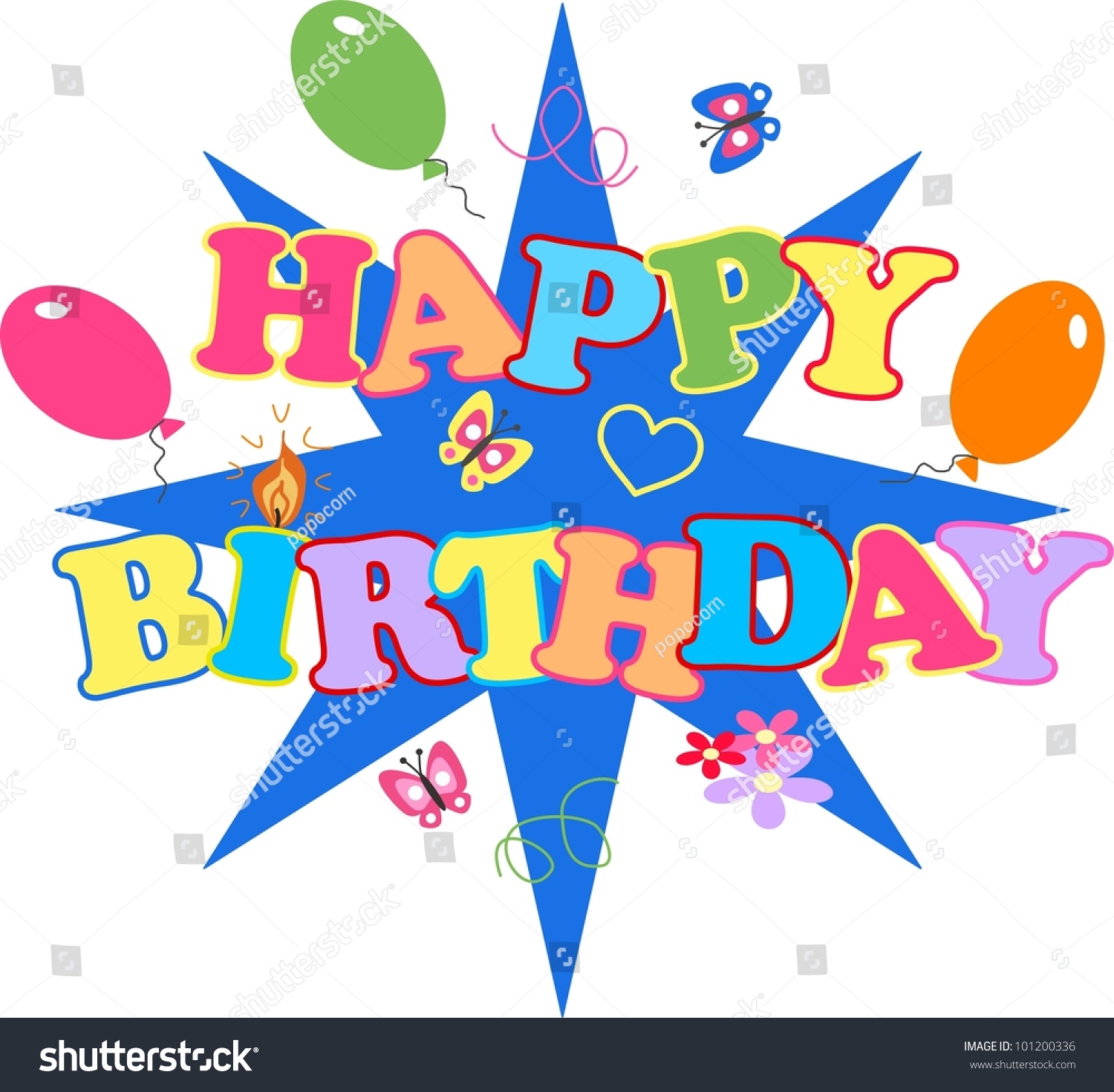 Happy Birthday Stock Illustration 101200336 | Shutterstock