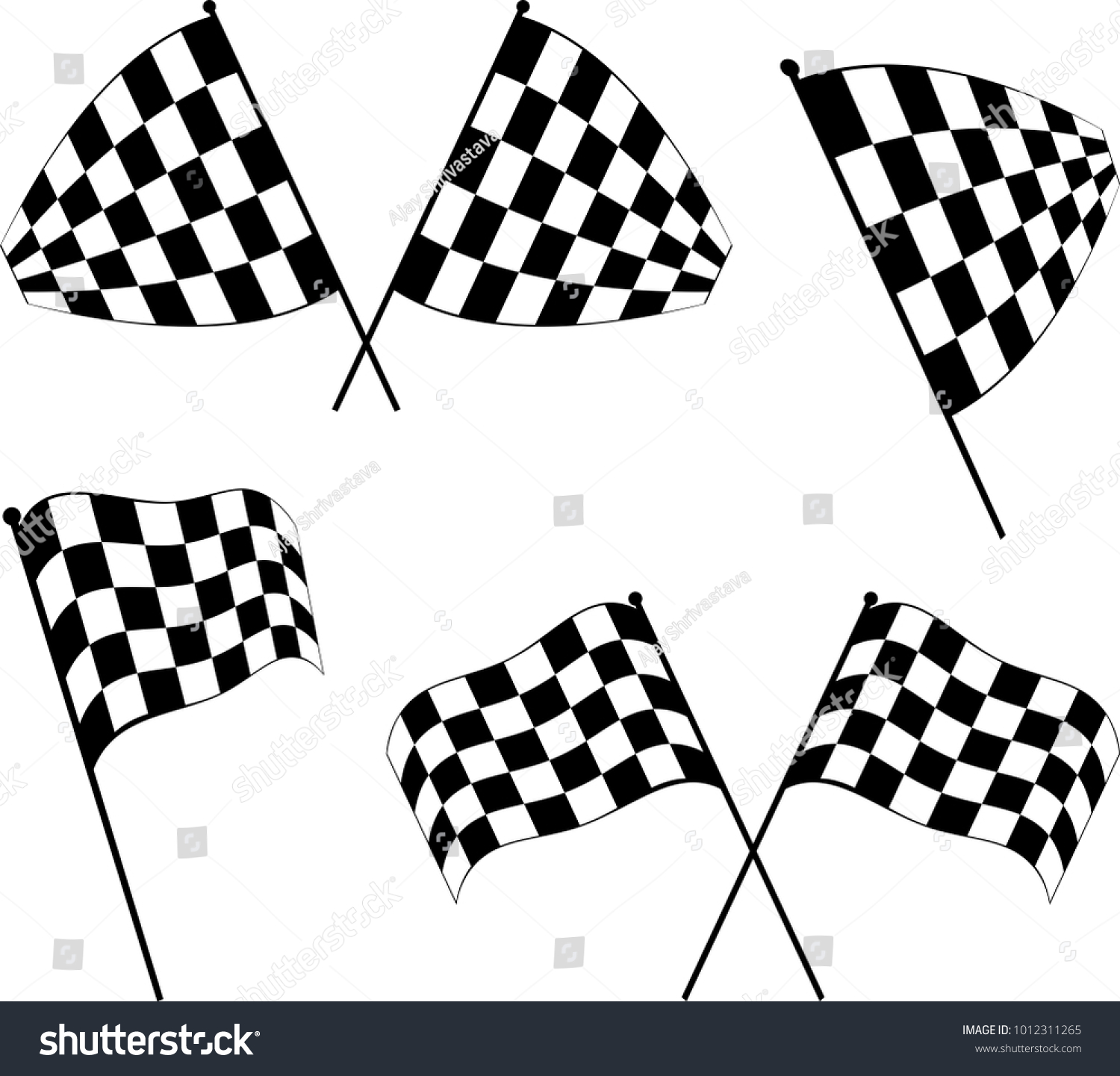 Race Flag Various Designs Vinyl Ready Stock Vector (Royalty Free ...