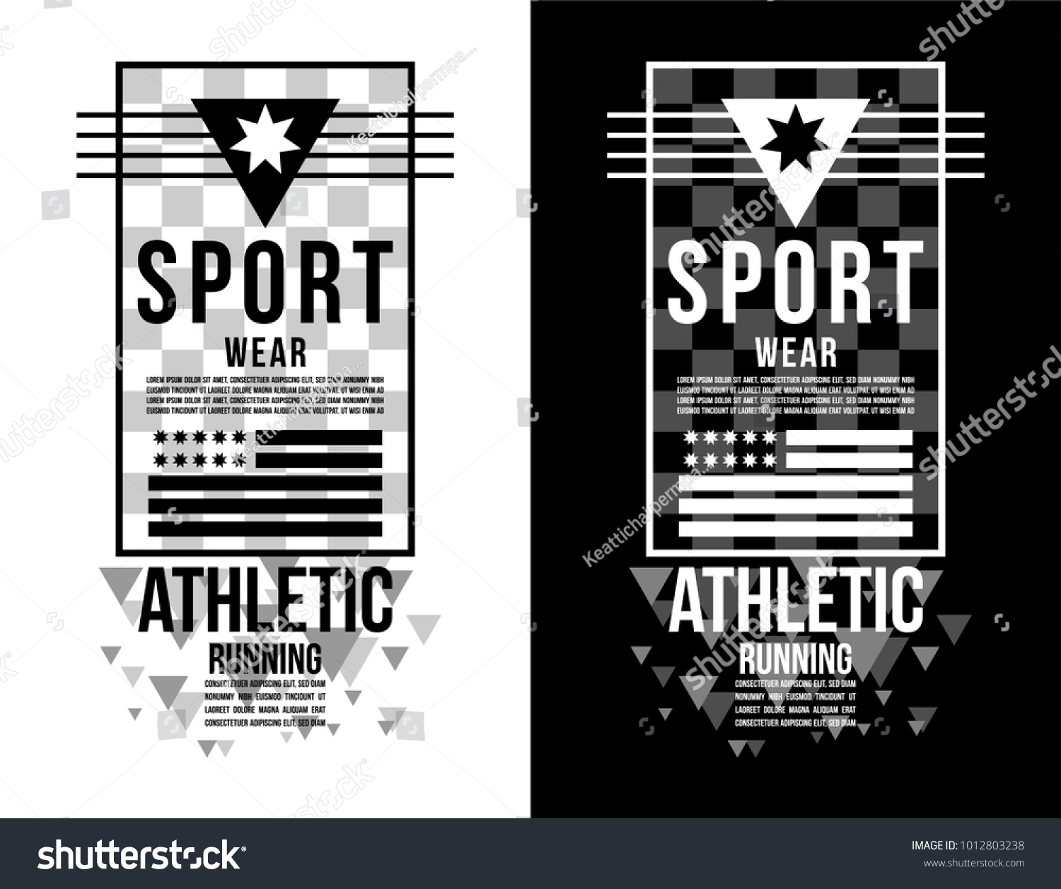 Tshirt Design Sports Athletic Fitness Wear Stock Vector (Royalty Free ...