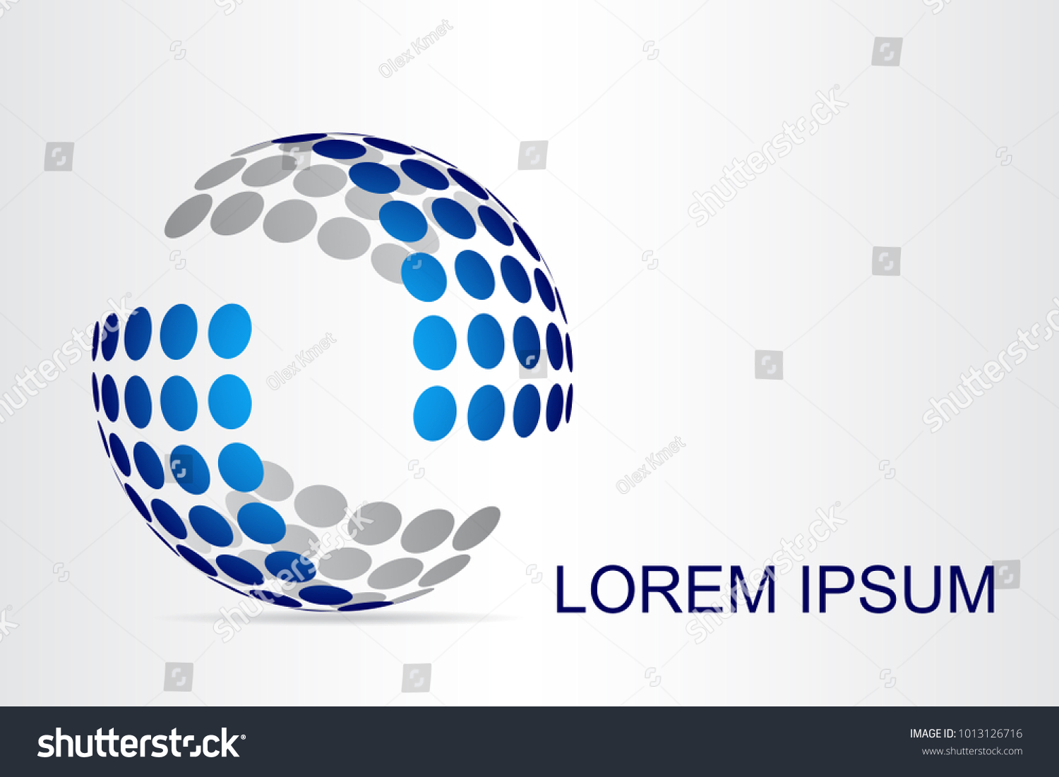 Logo Stylized Spherical Surface Abstract Shapes Stock Vector (Royalty ...