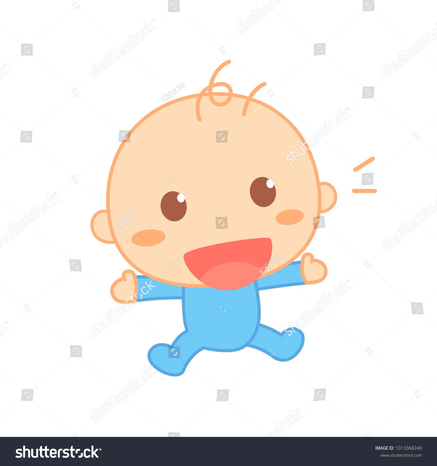 First Laugh Cute Baby Milestone Isolated Stock Vector (Royalty Free ...