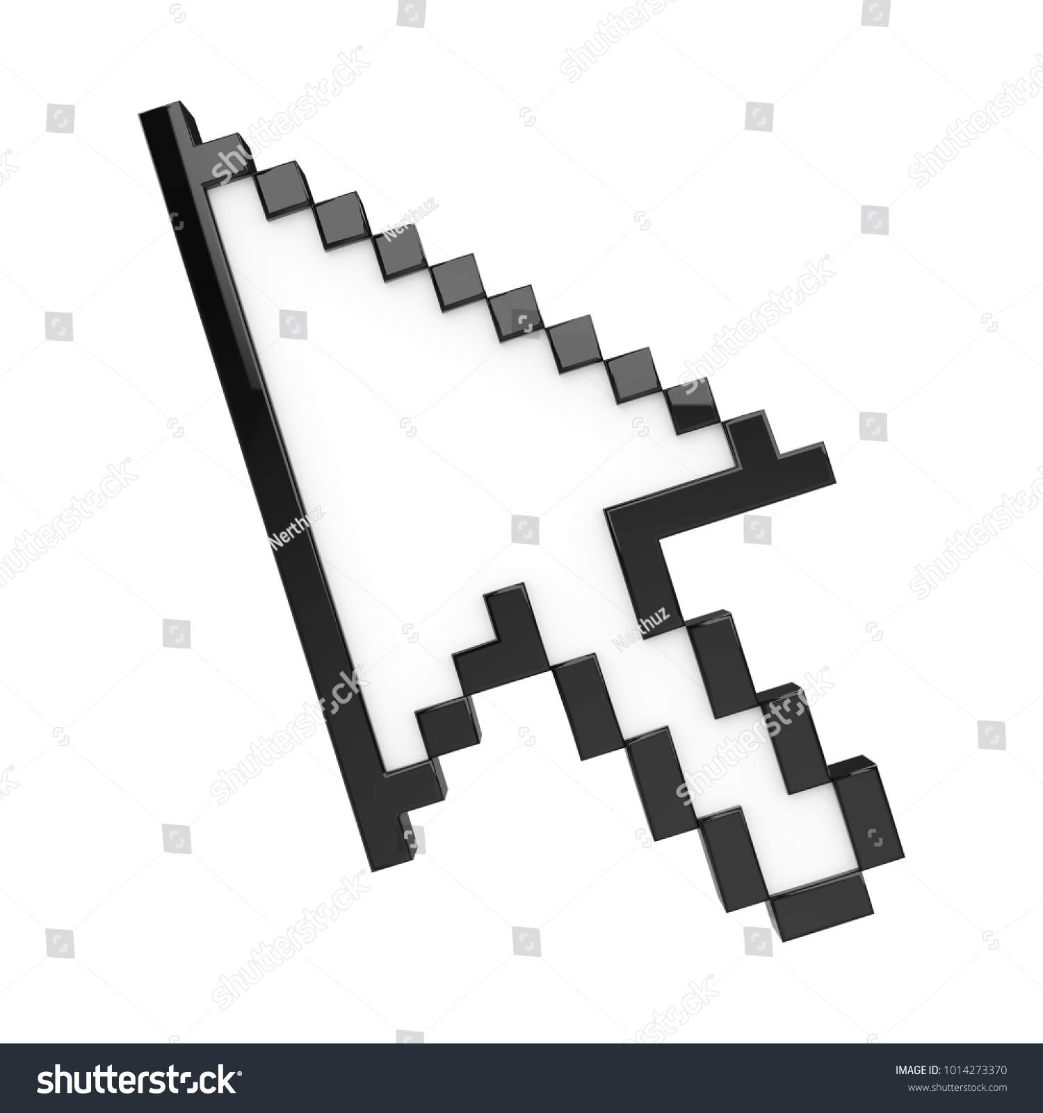 Mouse Cursor Arrow Isolated 3d Rendering Stock Illustration 1014273370 ...