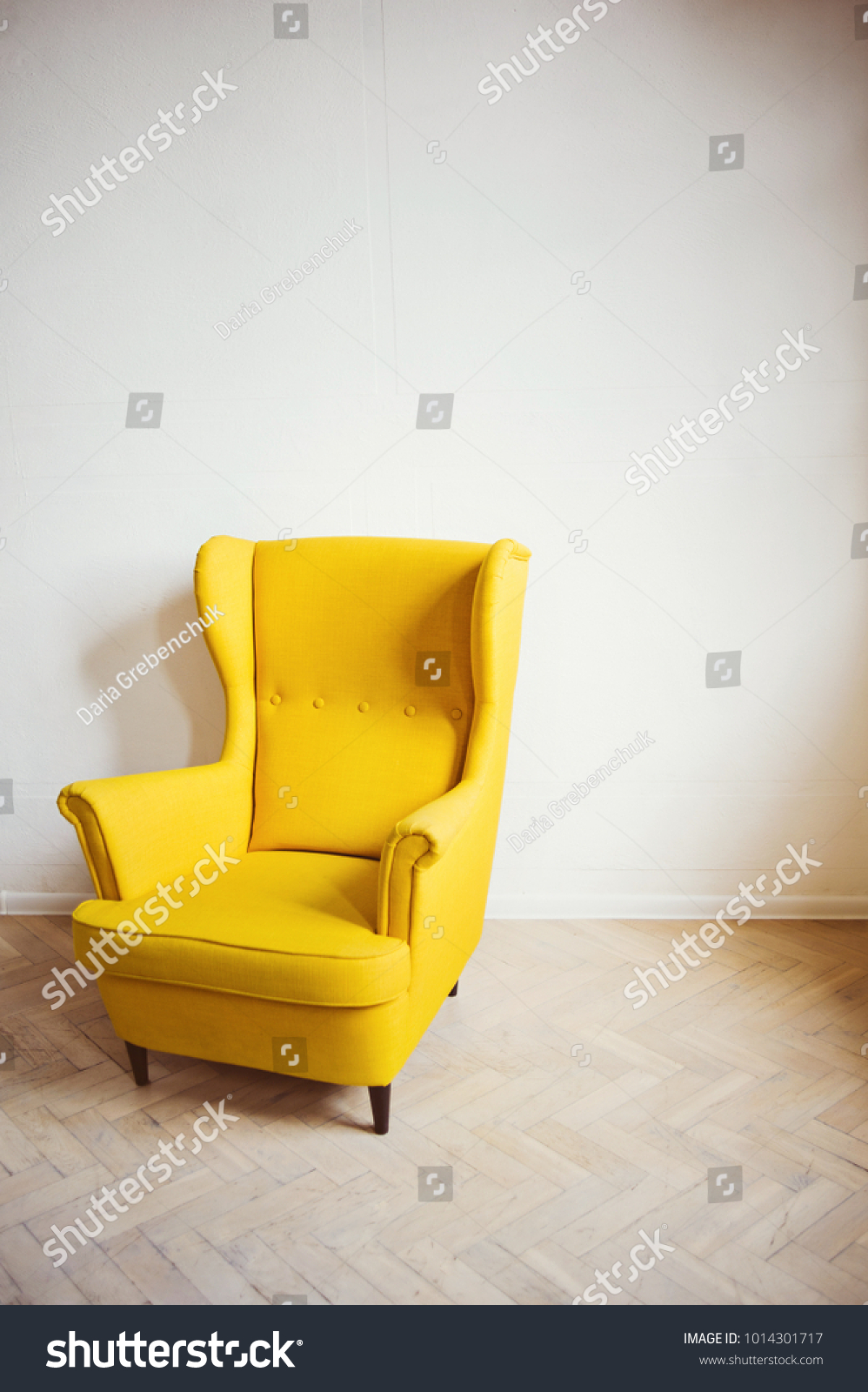 funky yellow armchair