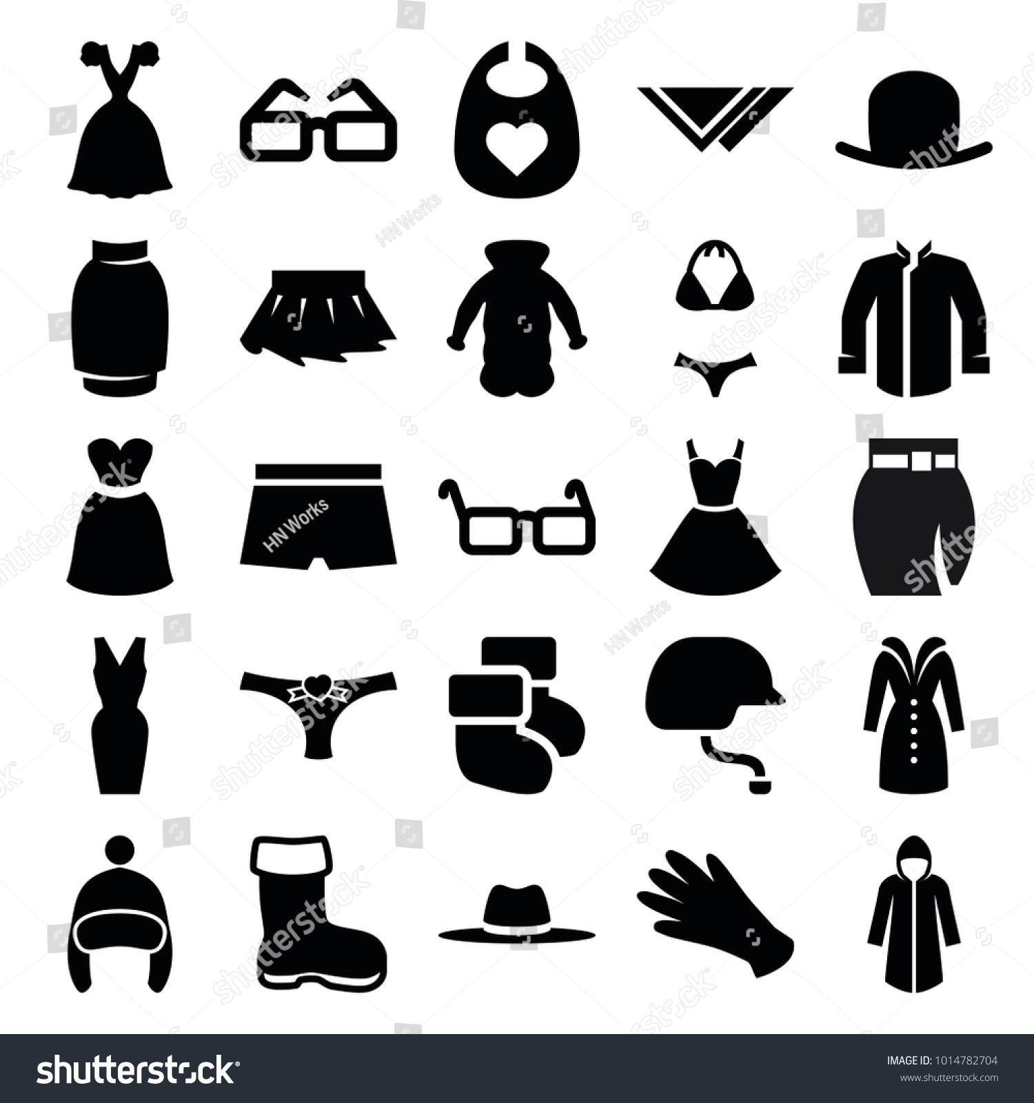 Wear Icons Set 25 Editable Filled Stock Vector (Royalty Free ...