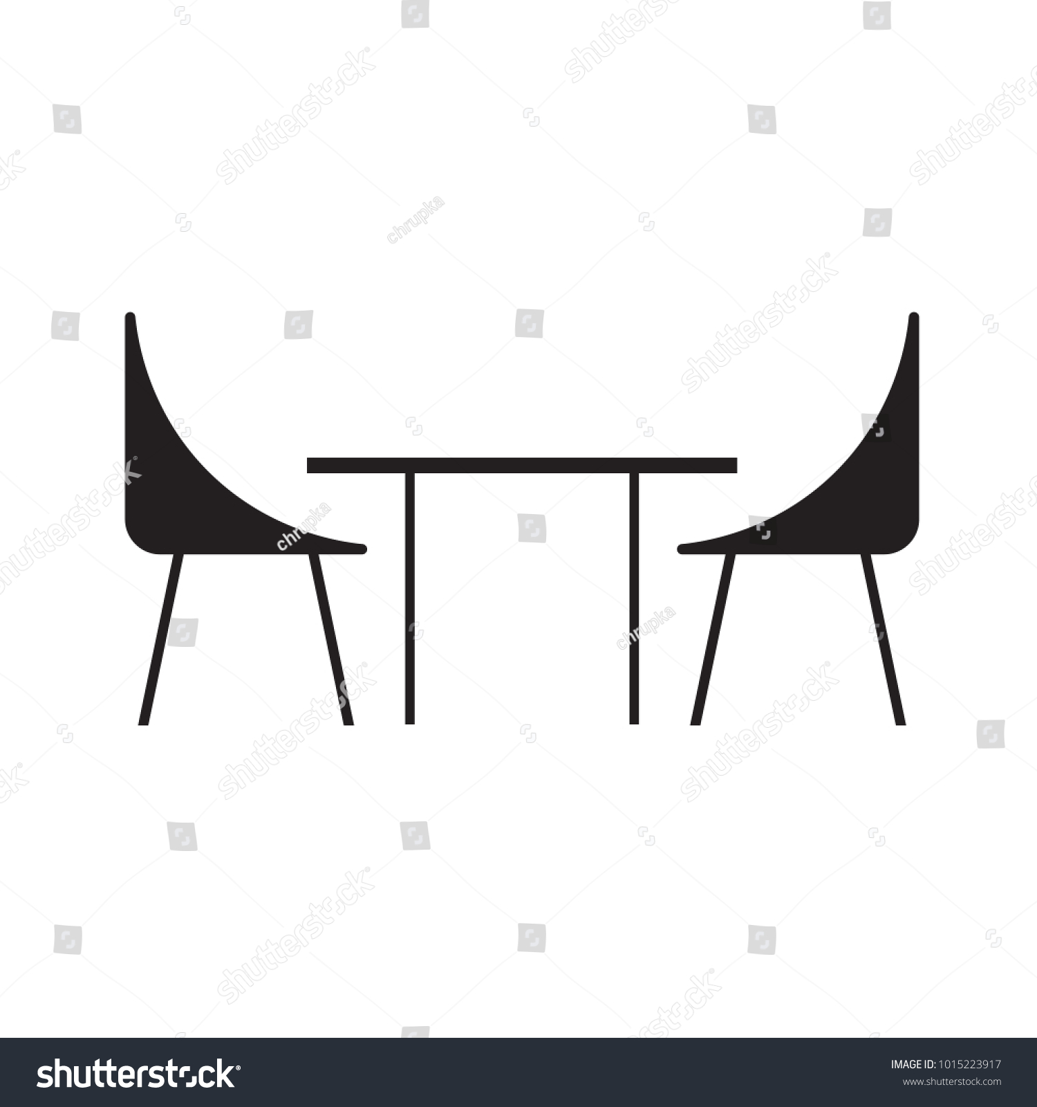 Пиктограмма столы стулья