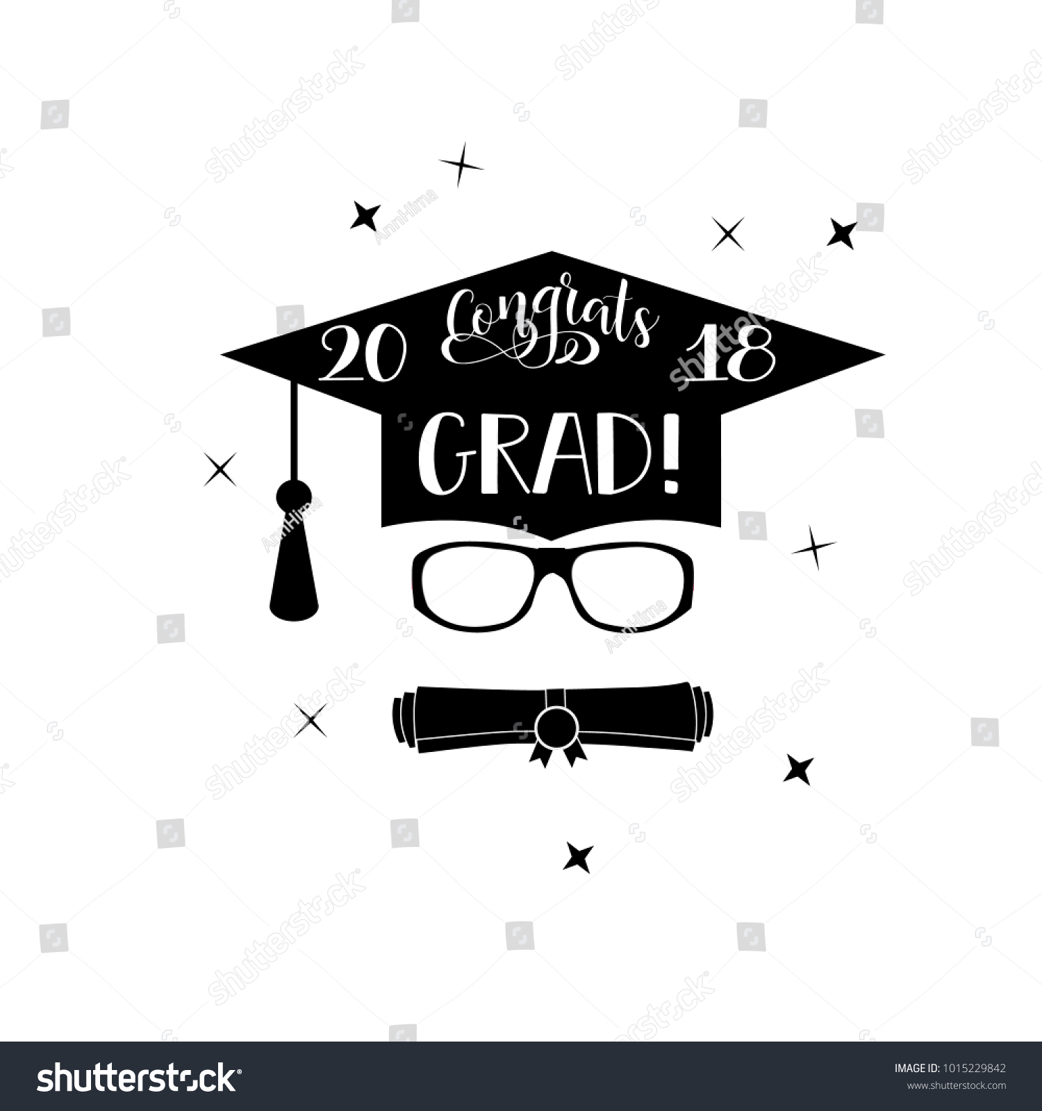 Template Graduation Class 2018 Graduation Design Stock Vector (Royalty ...