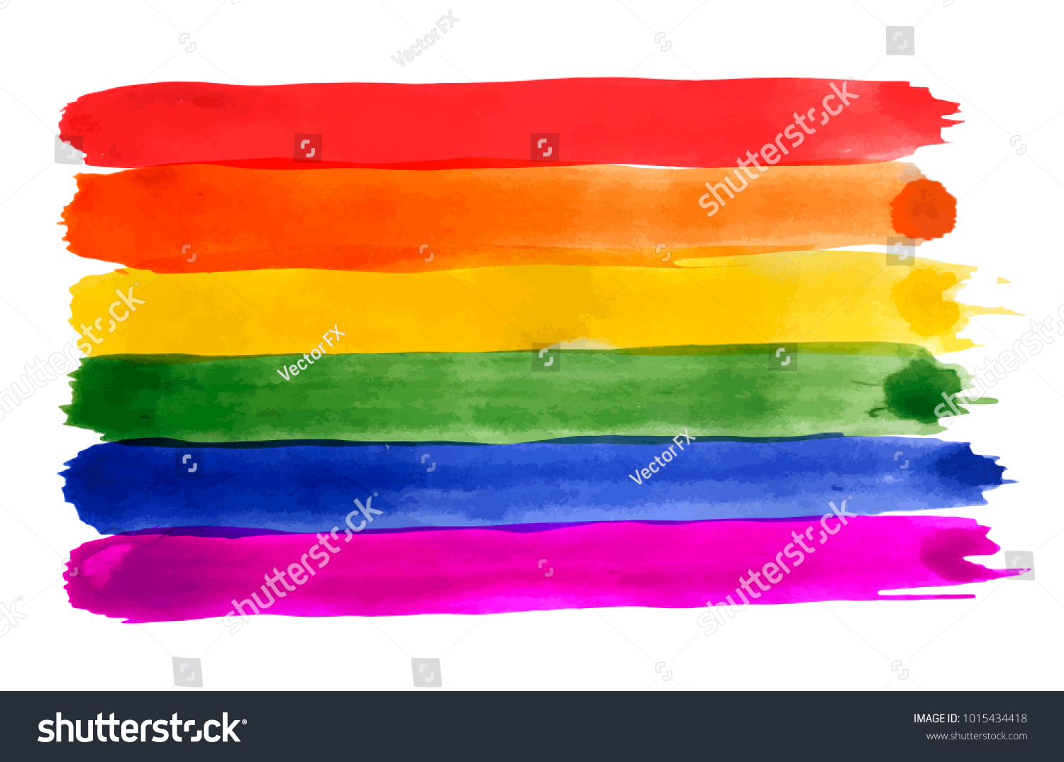 Rainbow Watercolor Imitation Bright Vector Illustration Stock Vector ...