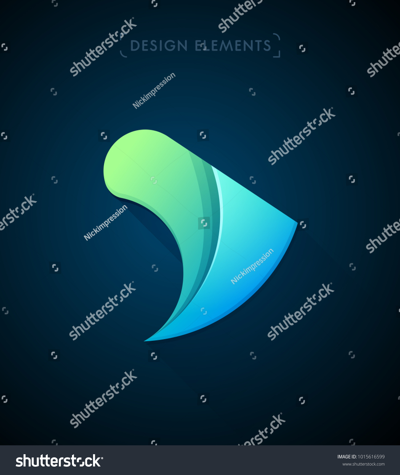 Vector Abstract Modern Aviation Logo Template Stock Vector Royalty   Stock Vector Vector Abstract And Modern Aviation Logo Template Material Design Origami Long Shadow 1015616599 