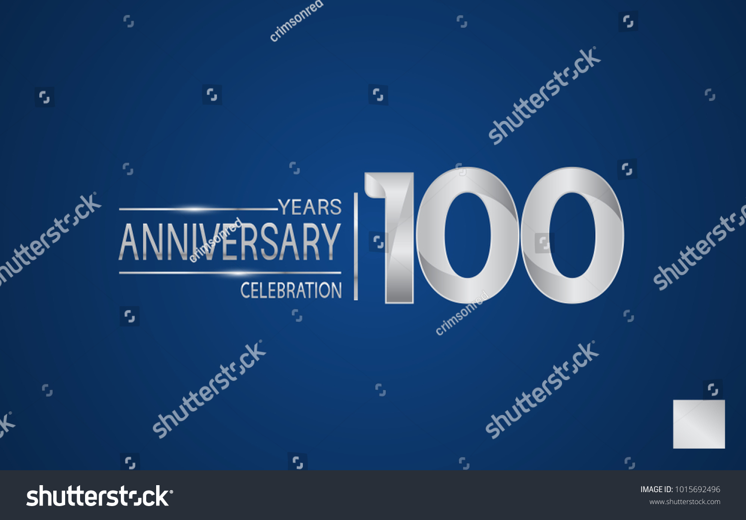 100 Years Anniversary Logo Elegance Silver Stock Vector (Royalty Free ...