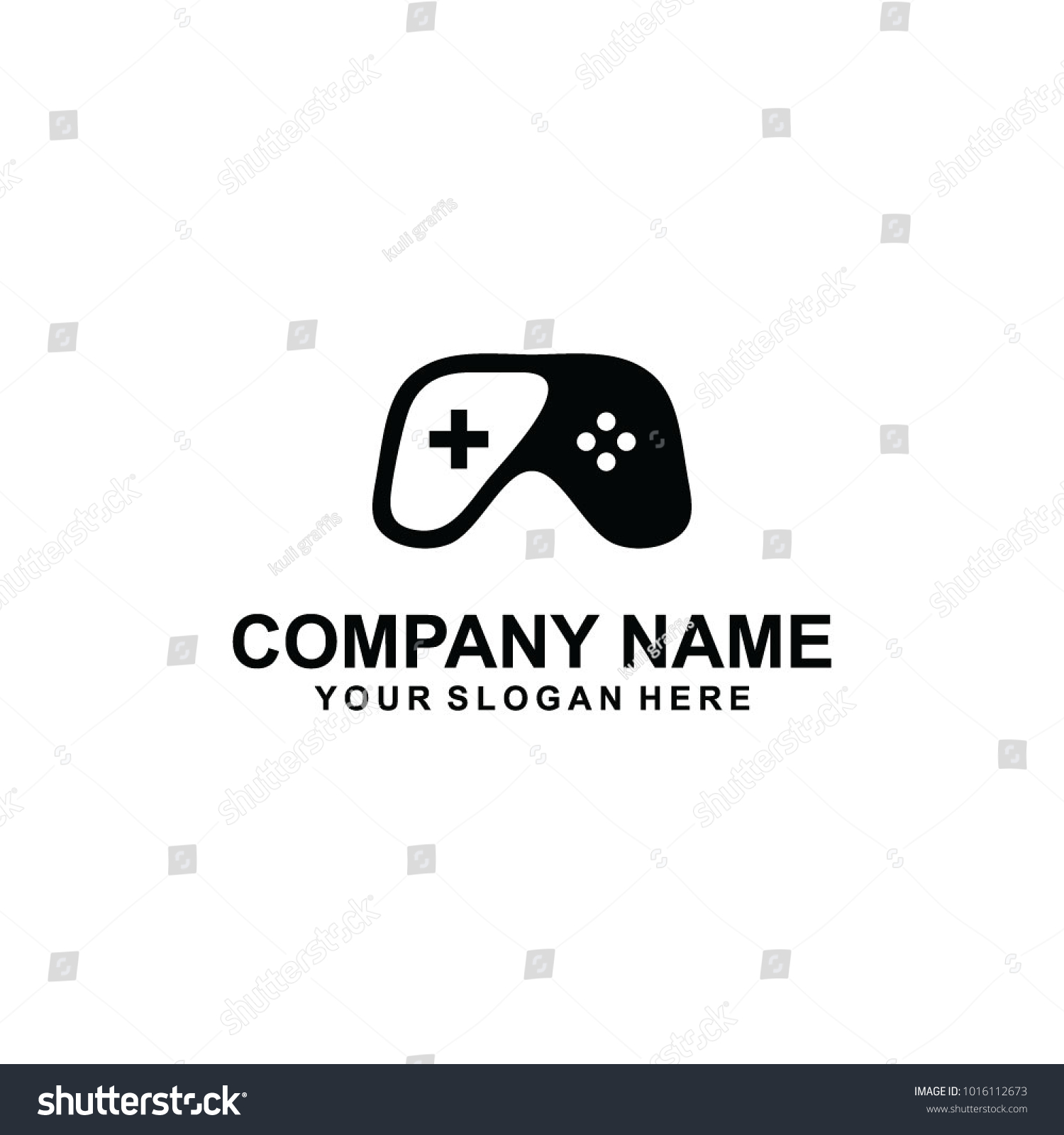 Outline Game Logo Vector Stock Vector (Royalty Free) 1016112673 ...