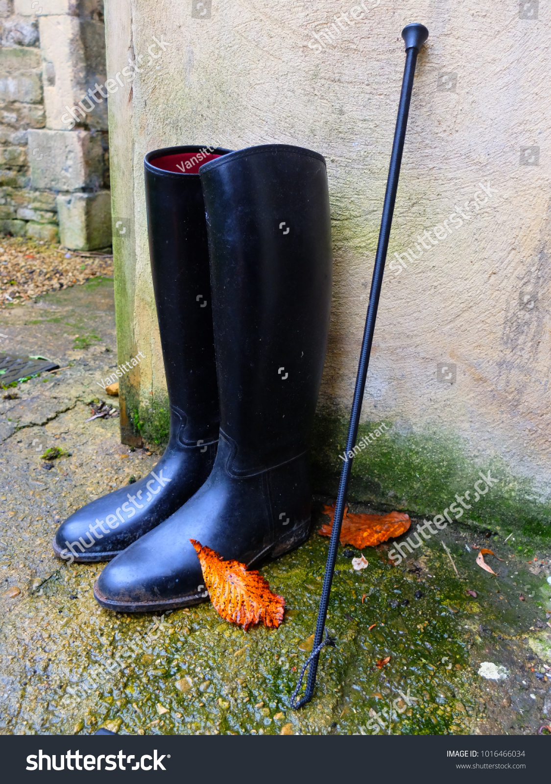 boots with riding crop