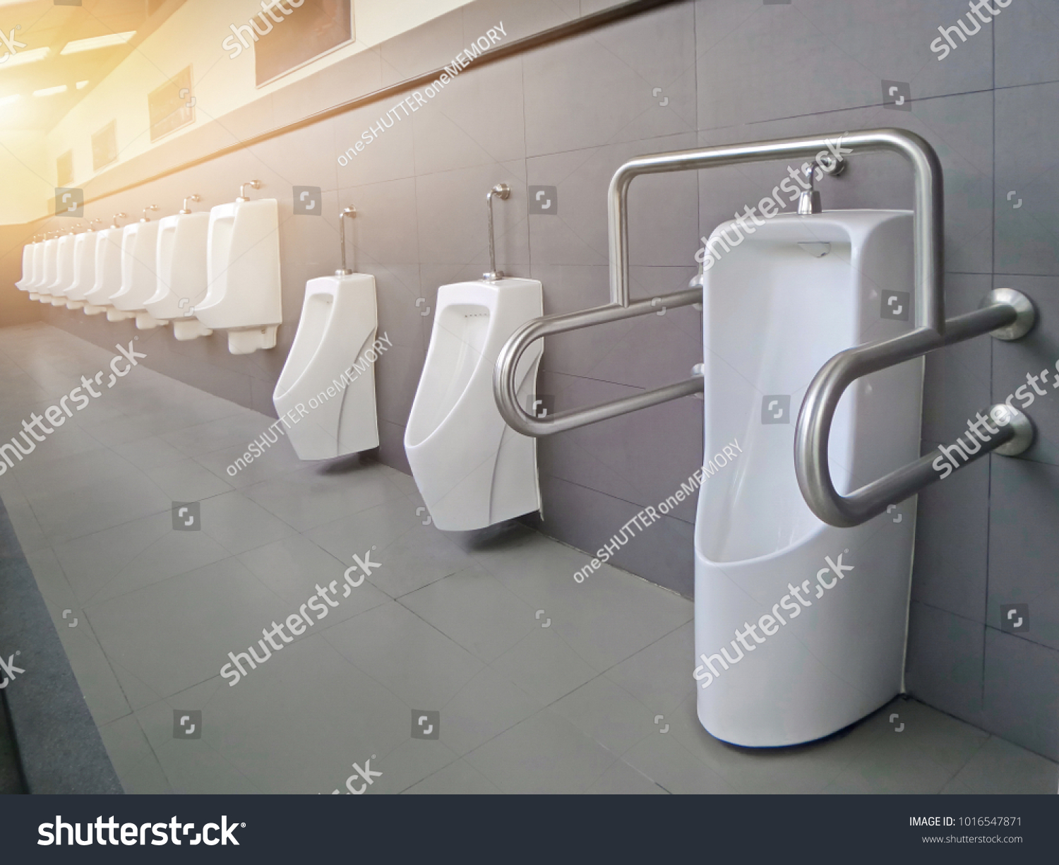 Urinals Disabled Public Toiletspublic Toilets Disabled Stock Photo ...