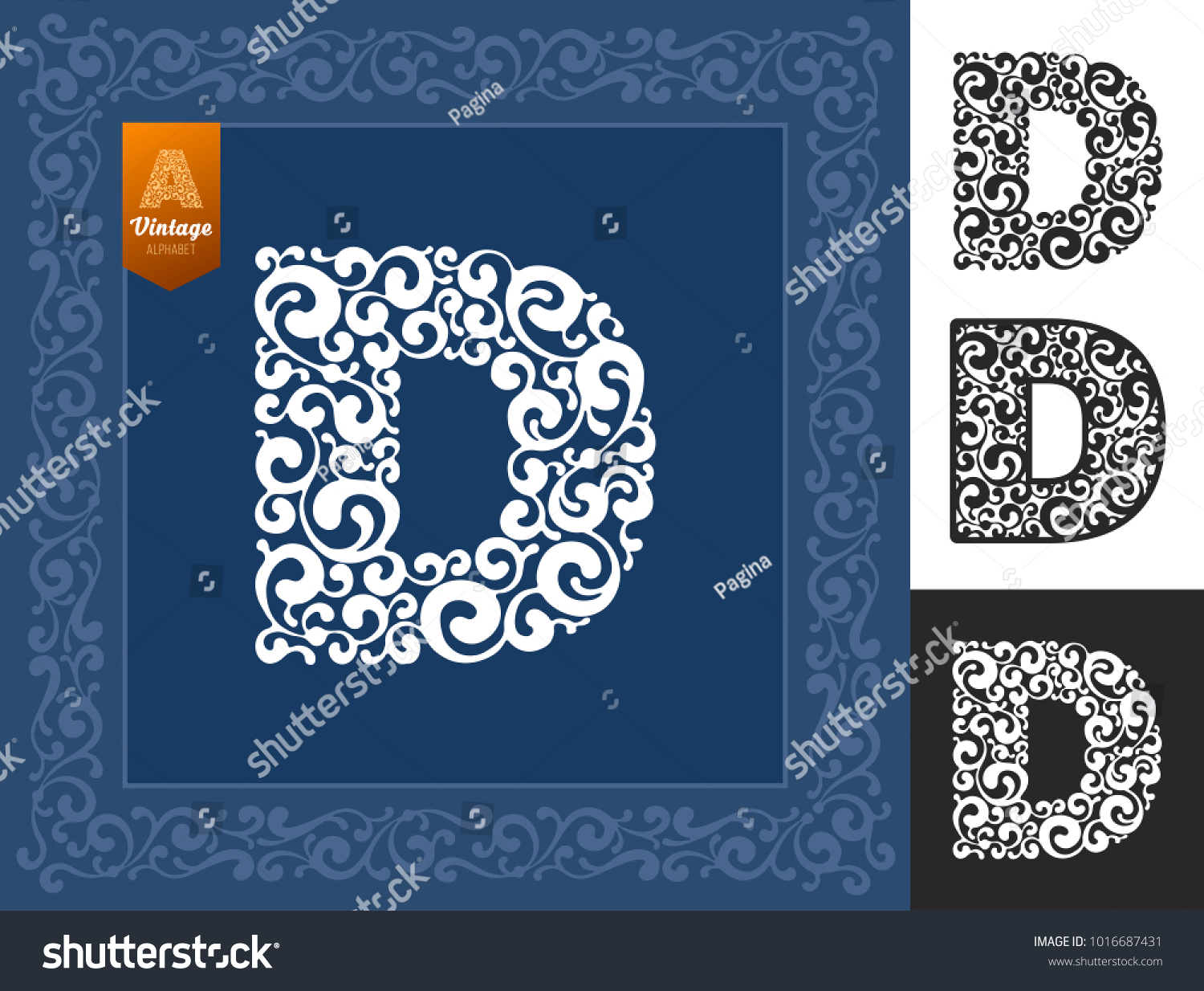 Letter D Ornate Unusual Alphabet Can Stock Vector (royalty Free 