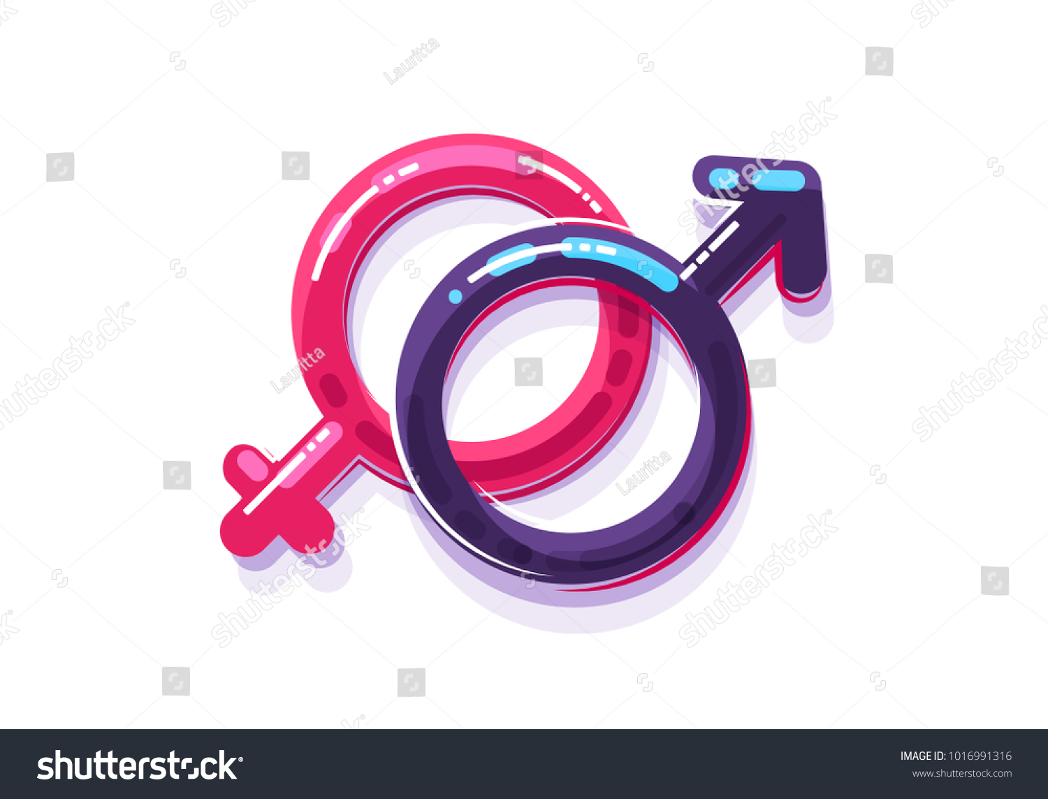 Female Male Sex Symbol Gender Men Stock Vector Royalty Free