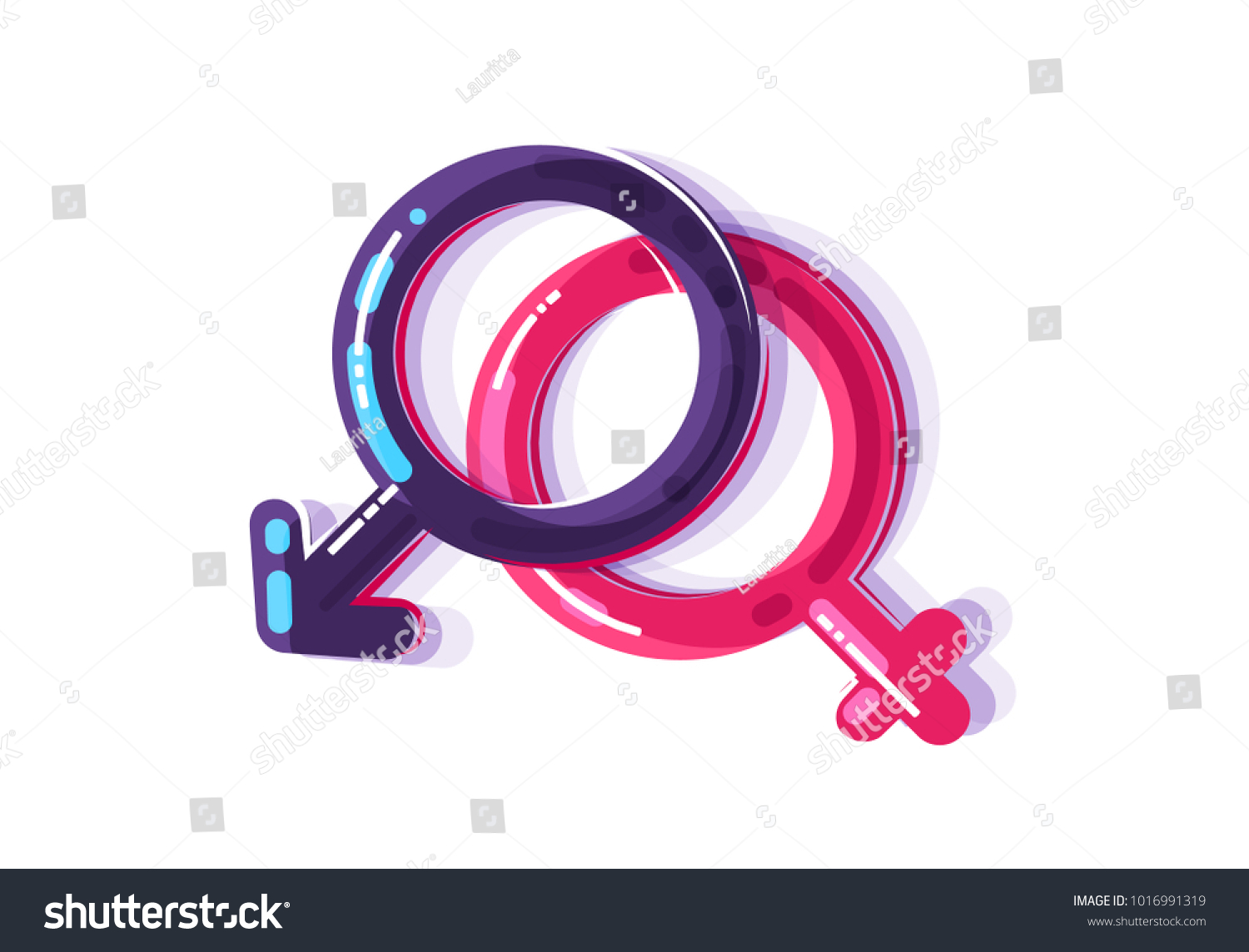 Female Male Sex Symbol Gender Men Stock Vector Royalty Free 1016991319 Shutterstock 