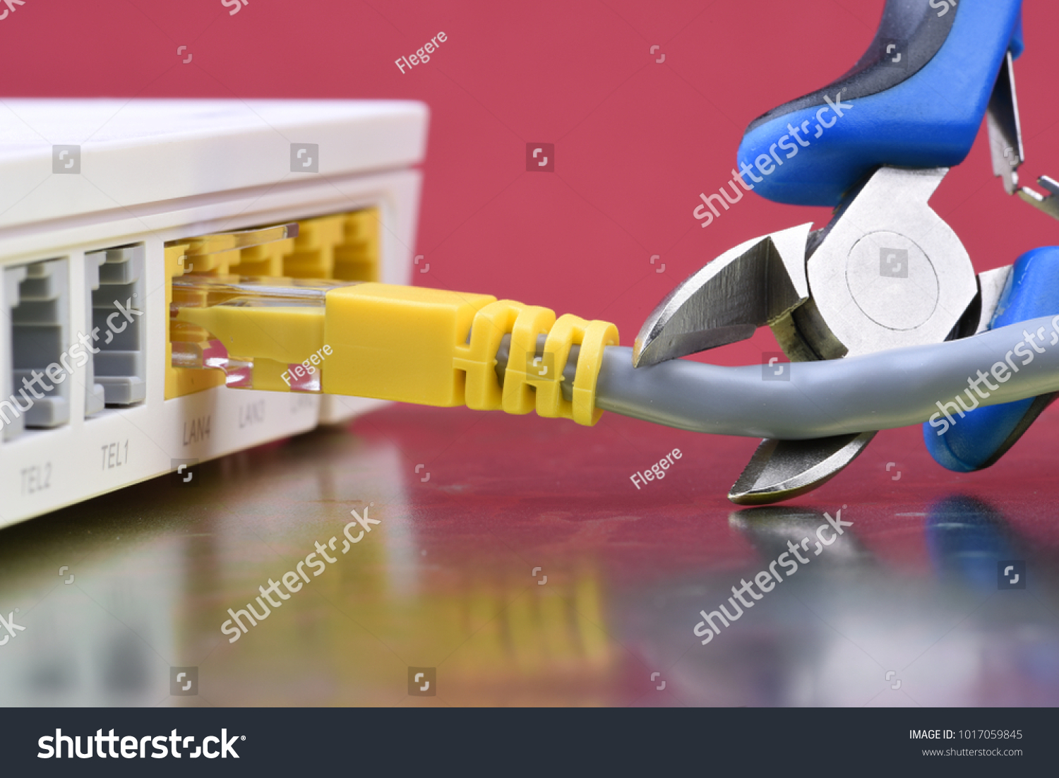 Break Down Network Connection Failure Problem Stock Photo 1017059845 ...