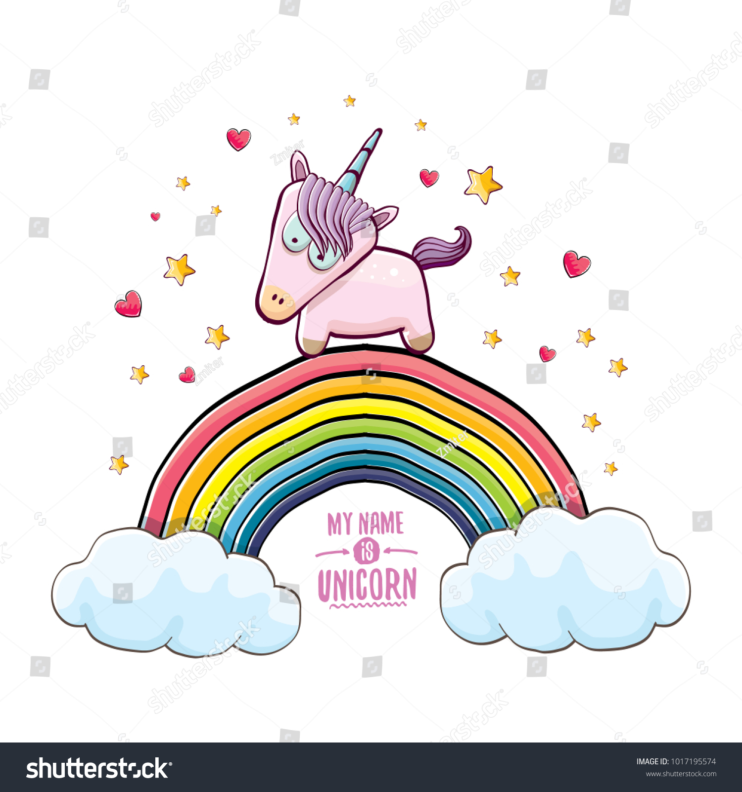 Vector Funny Cartoon Cute Pink Fairy Stock Vector (Royalty Free ...