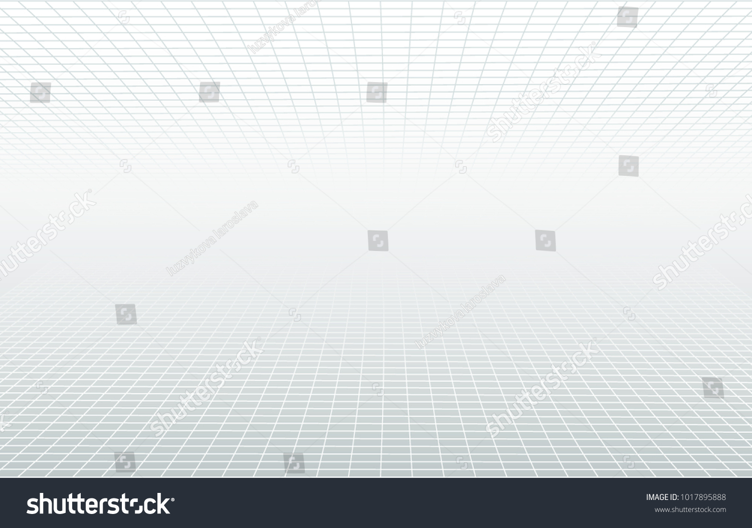 Perspective Grid White Grey Ethereal Background Stock Vector (Royalty ...