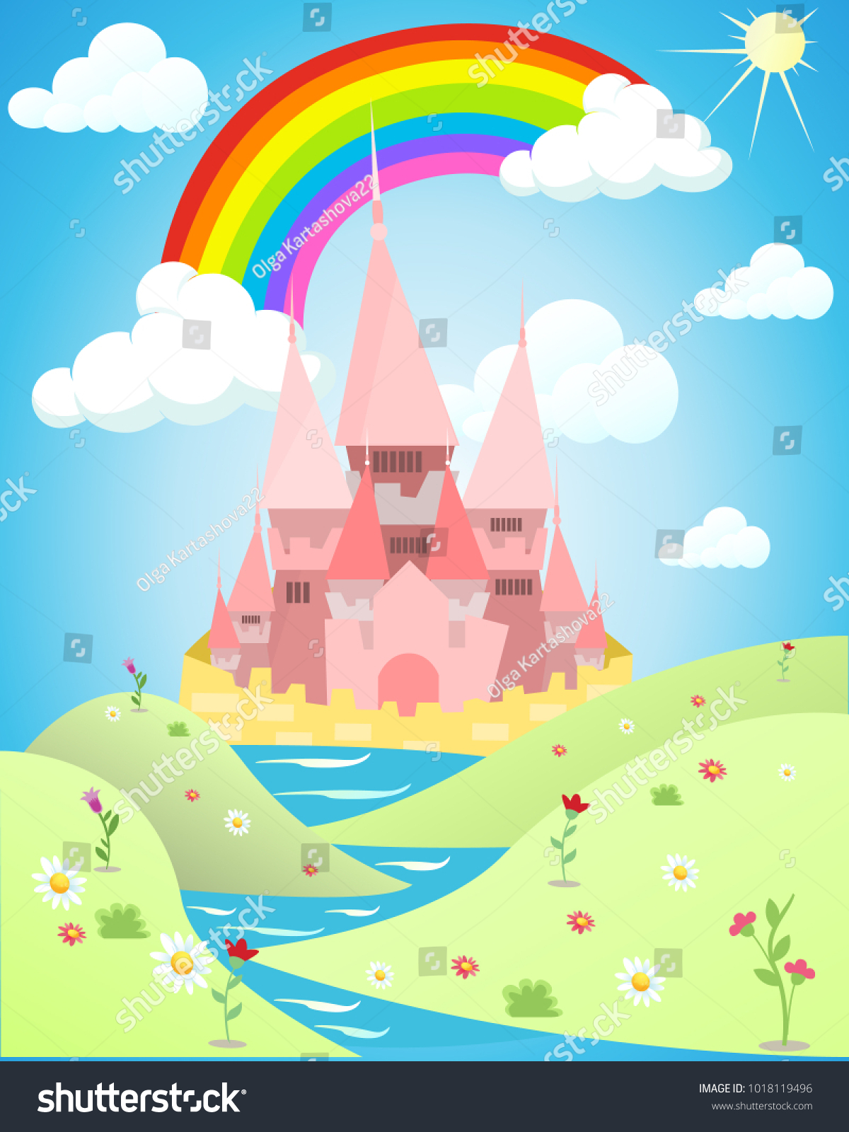 rainbow princess castle