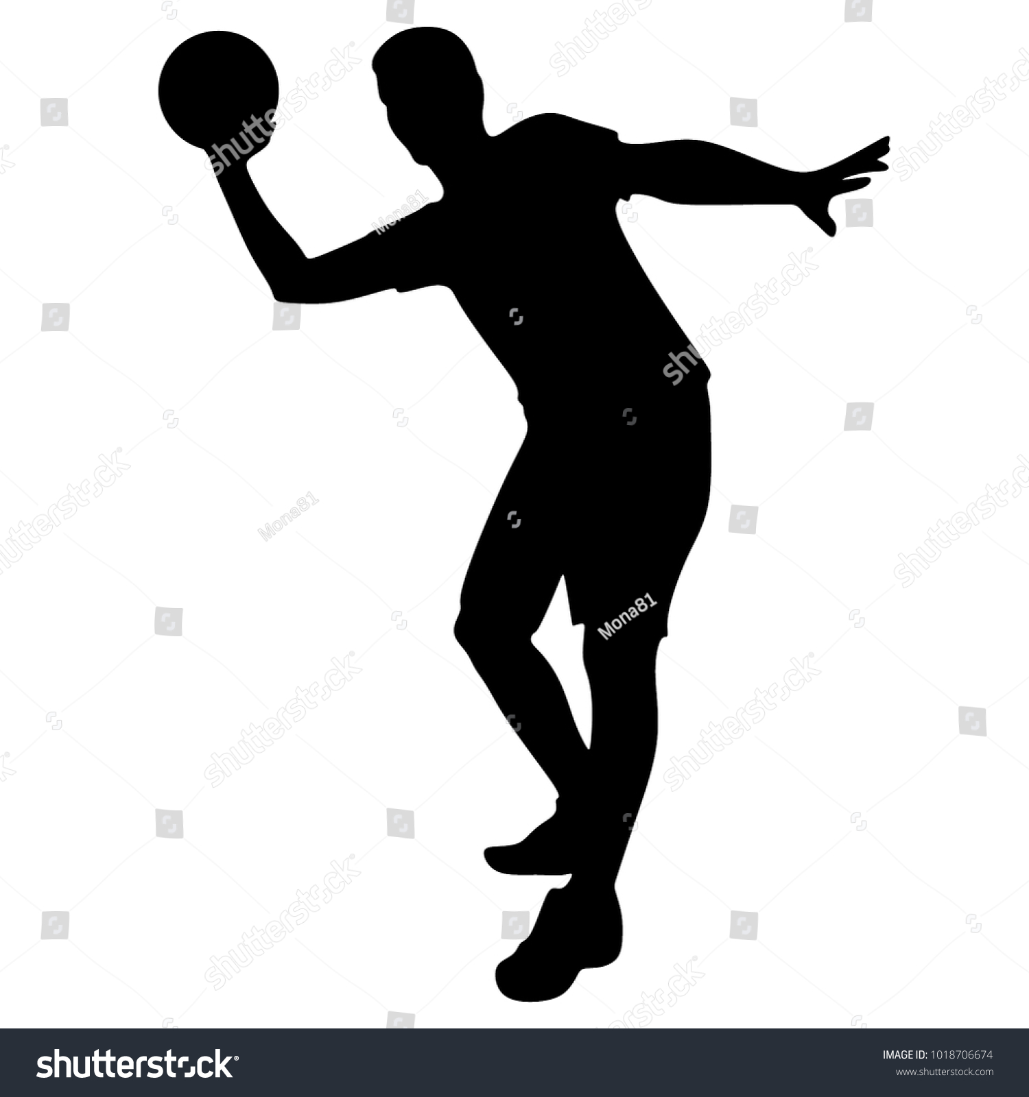 Volleyball Silhouette Ball On White Background Stock Vector (Royalty ...