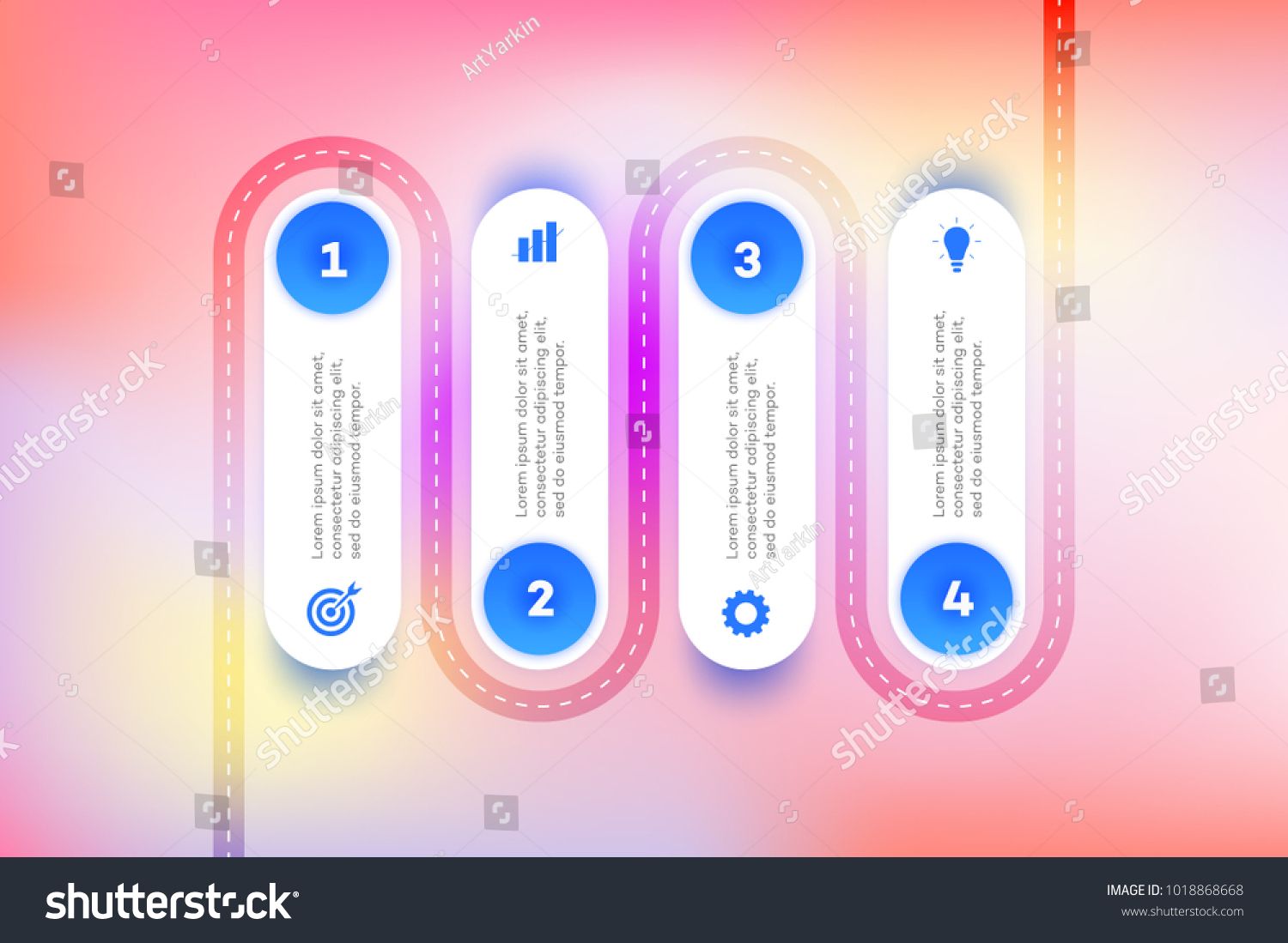 Vektor Stok Layered Infographic Timeline Vector Roadmap Template Tanpa Royalti 1018868668 9906