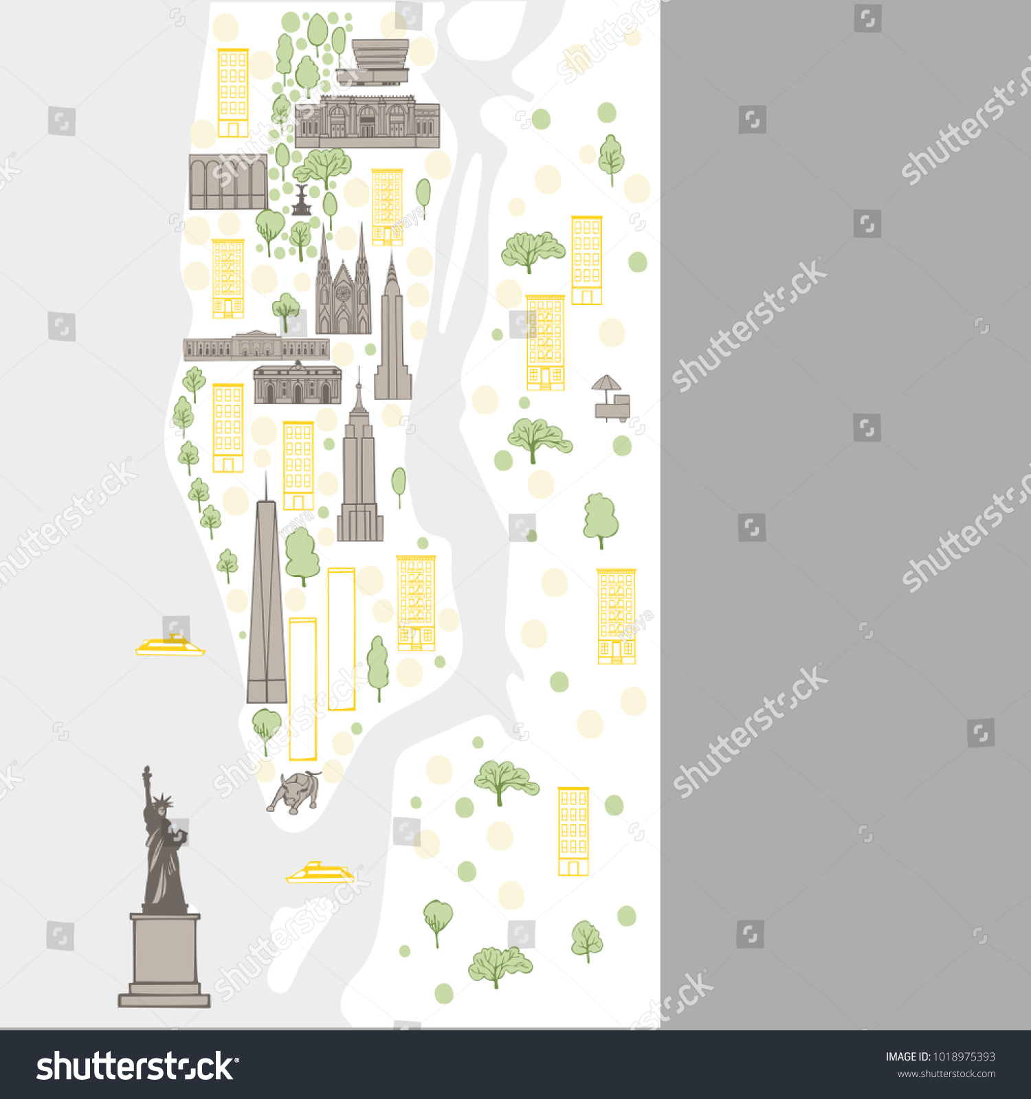 Map New York City Vector Illustration Stock Vector (Royalty Free ...