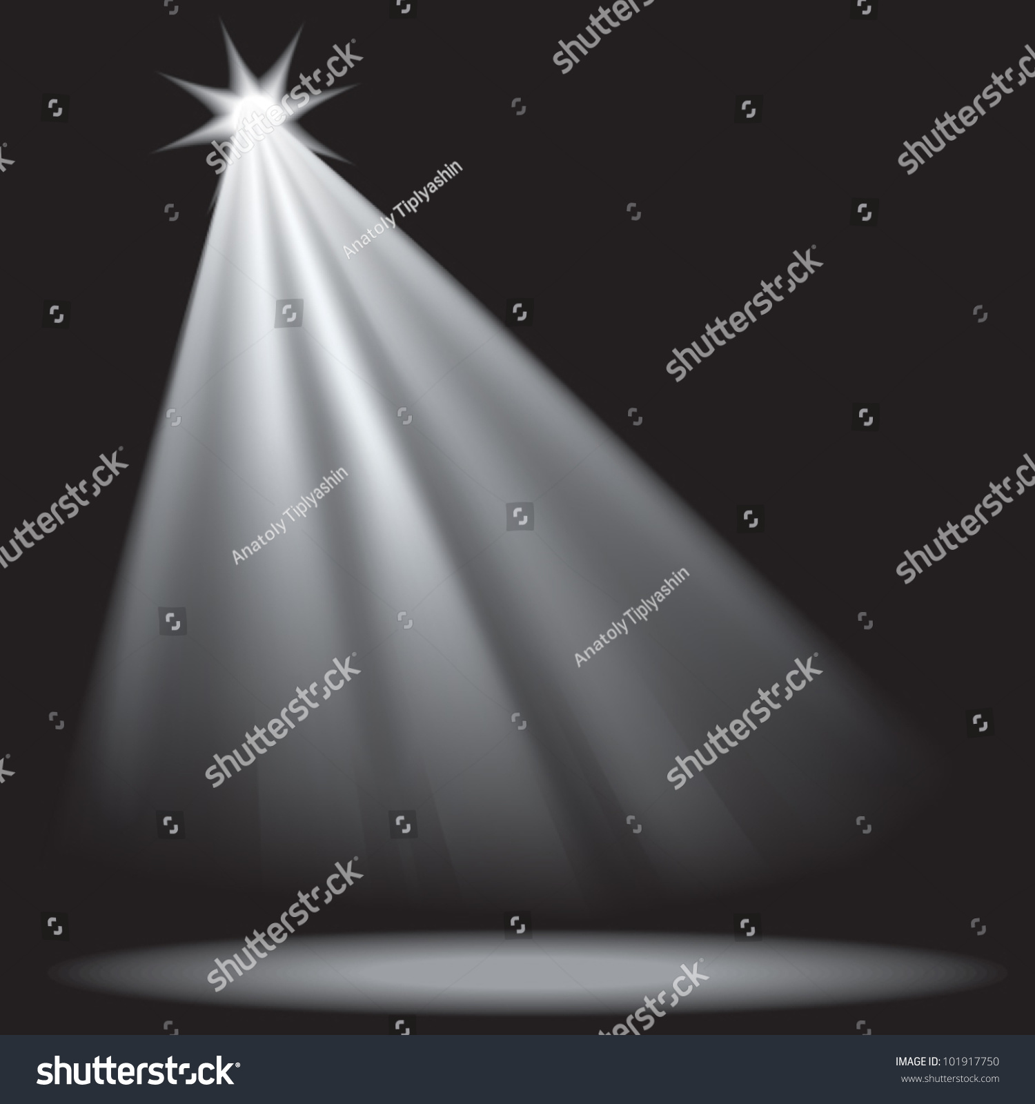 Black Background Spotlight Vector Illustration Stock Vector (Royalty ...