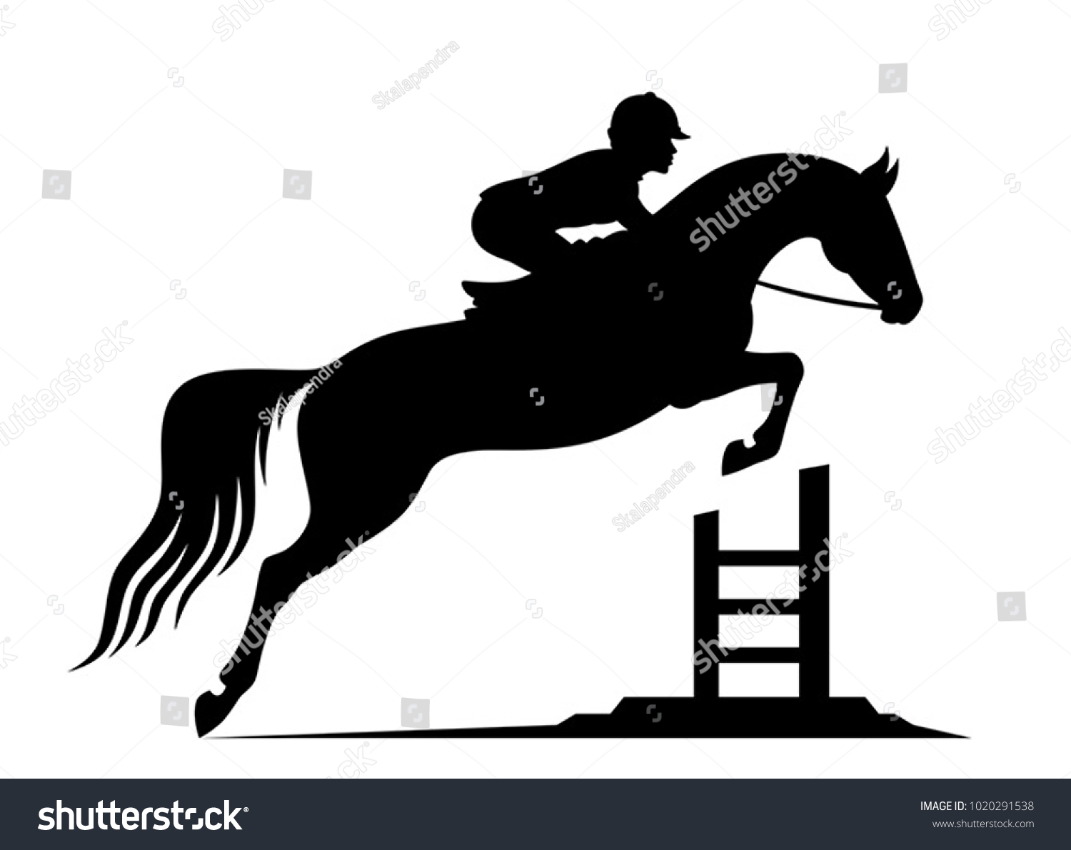 Прыгающая лошадь вектор