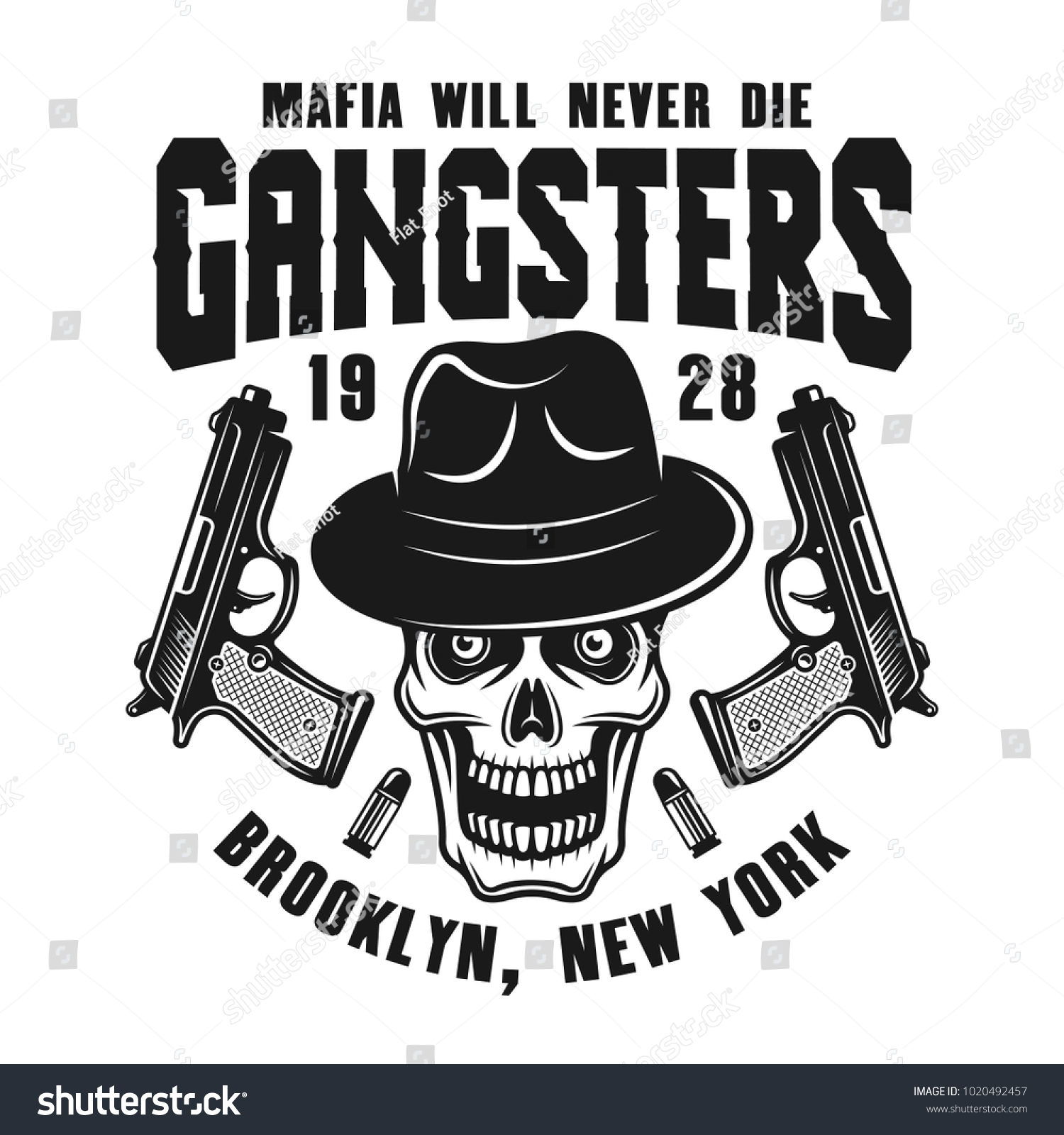 Mafia Emblem Label Print Logo Gangster Stock Vector (Royalty Free ...