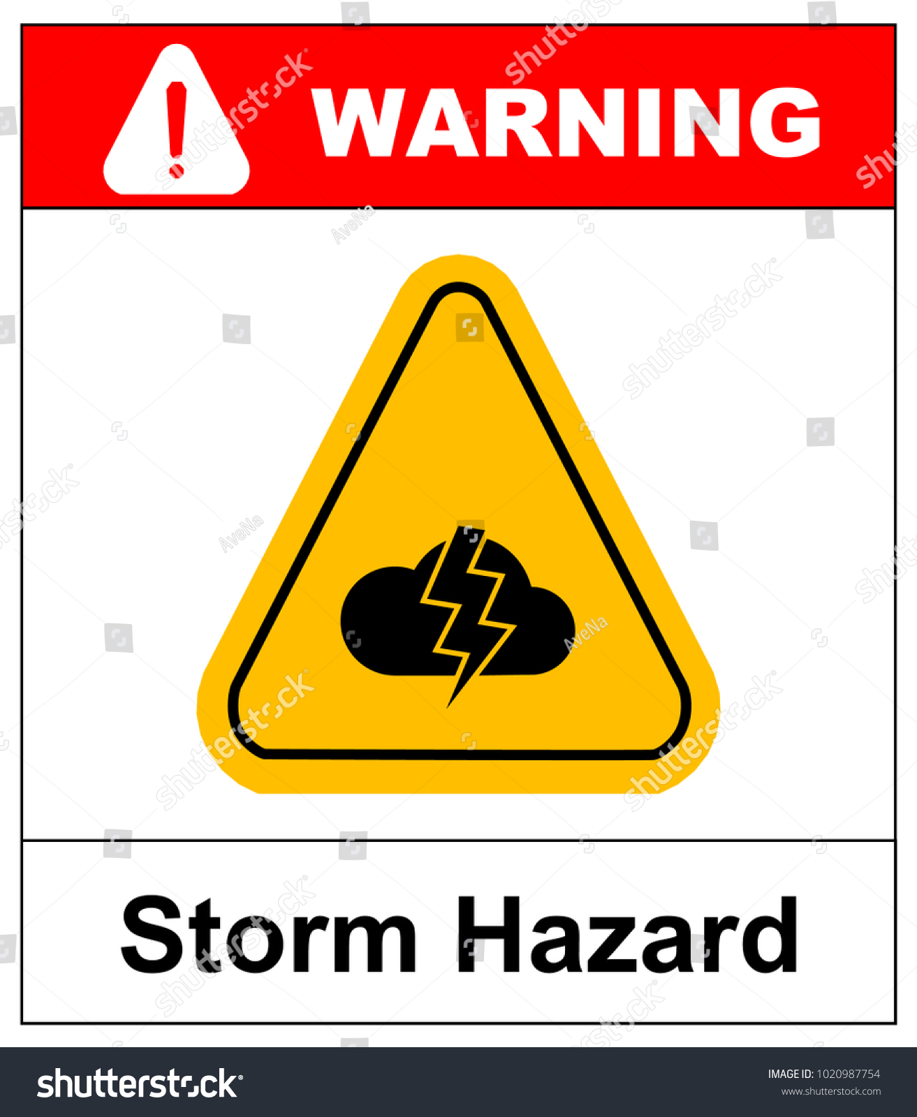 Storm Hazard Sign Sign Outdoor Stock Illustration 1020987754 | Shutterstock